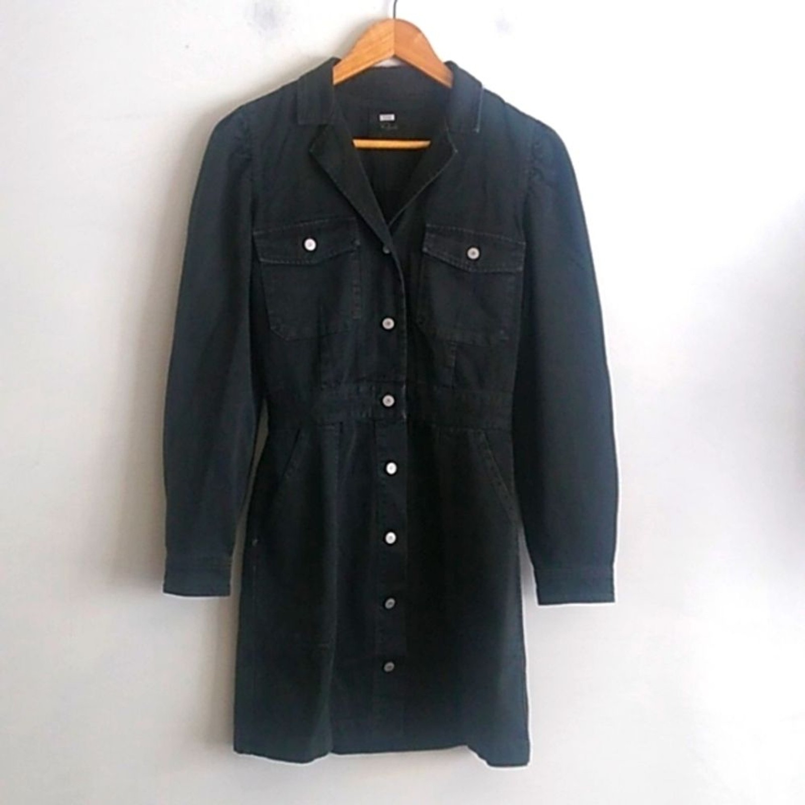 Rails Womens Dress Lisette Mini Dress Carbon Black Long Sleeve Buttons size XS Rails Womens Dress Lisette Mini Dress Carbon Black Long Sleeve Buttons size XS