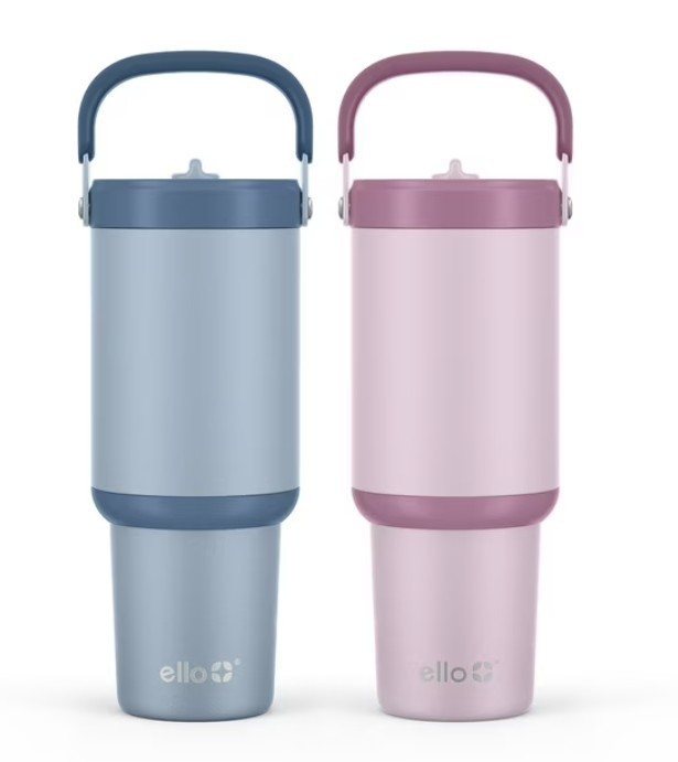 Ello Oasis Go 2-Pack 30oz Leak-Proof Stainless Steel Tumbler