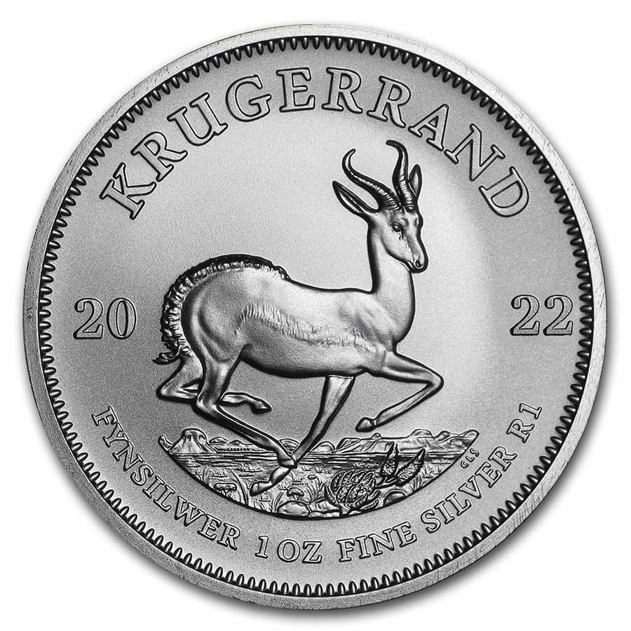 2022 South Africa 1 oz Silver Krugerrand BU - Brilliant Uncirculated 2022 South Africa 1 oz Silver Krugerrand BU - Brilliant Uncirculated