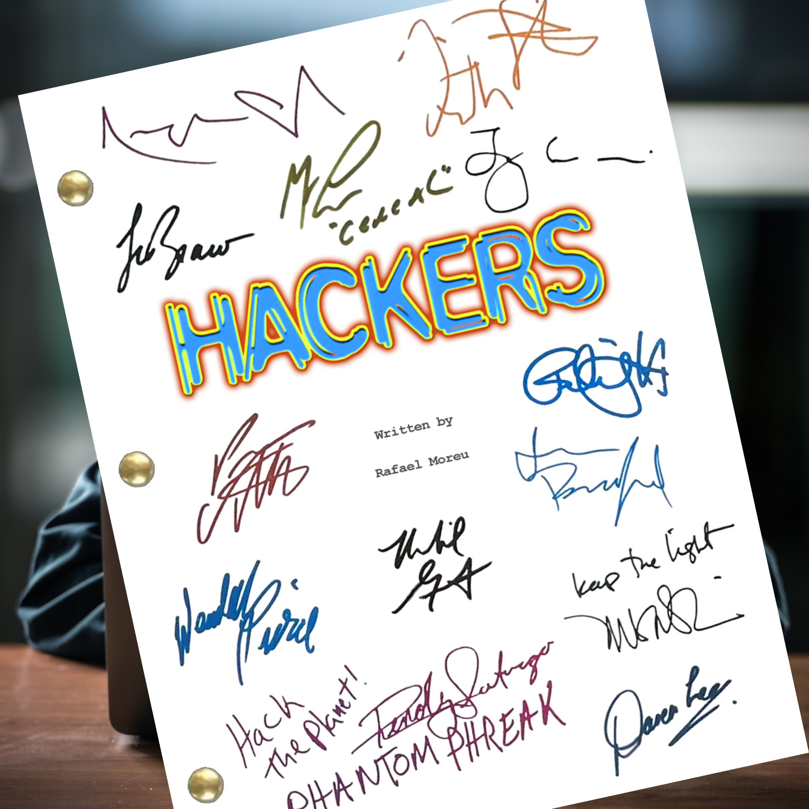 Hackers Script Signed, Reprint Autograph, Angelina Jolie Signed Replica