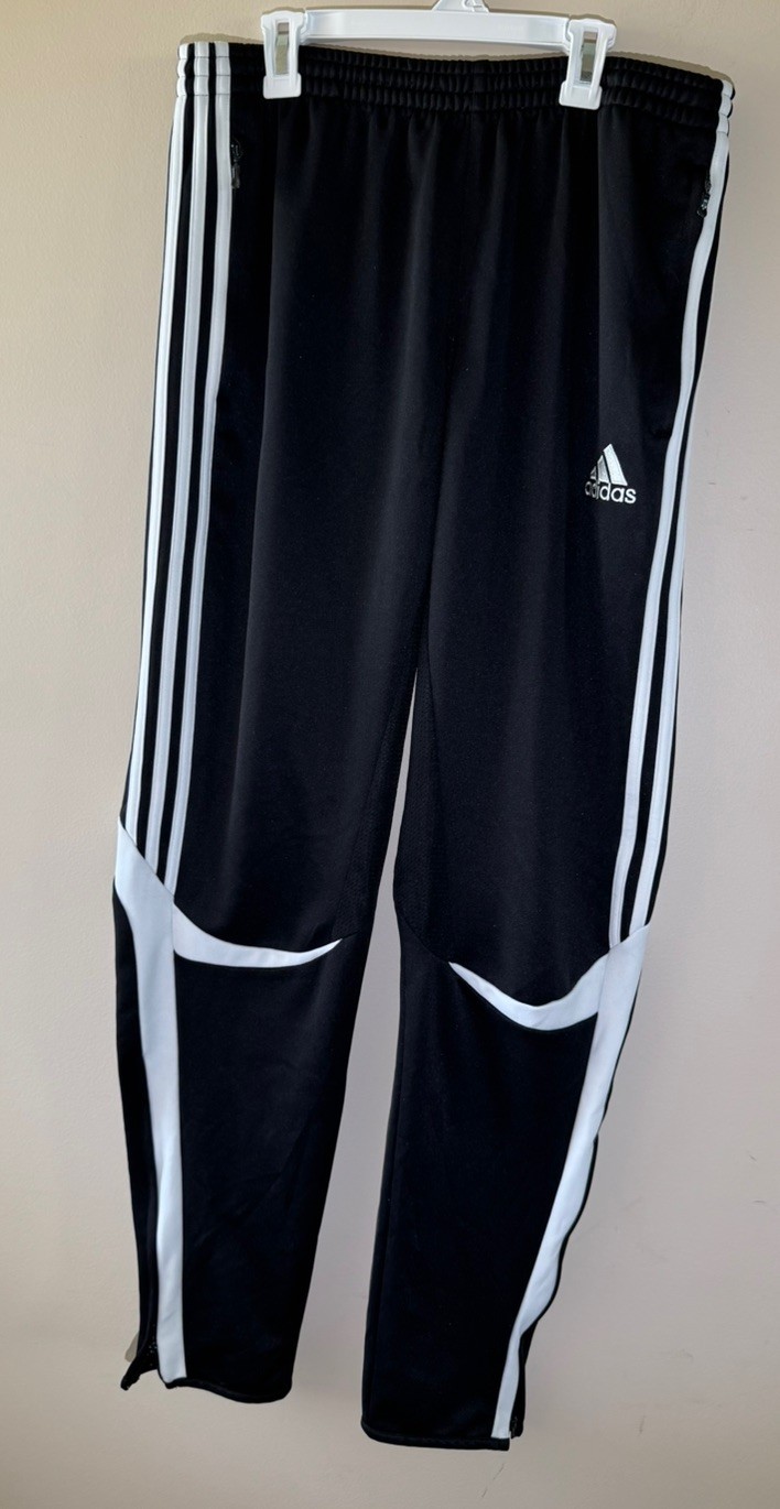 Adidas Clima365 Climacool Training Pants Black Large Rare 3‑Stripe Split Design