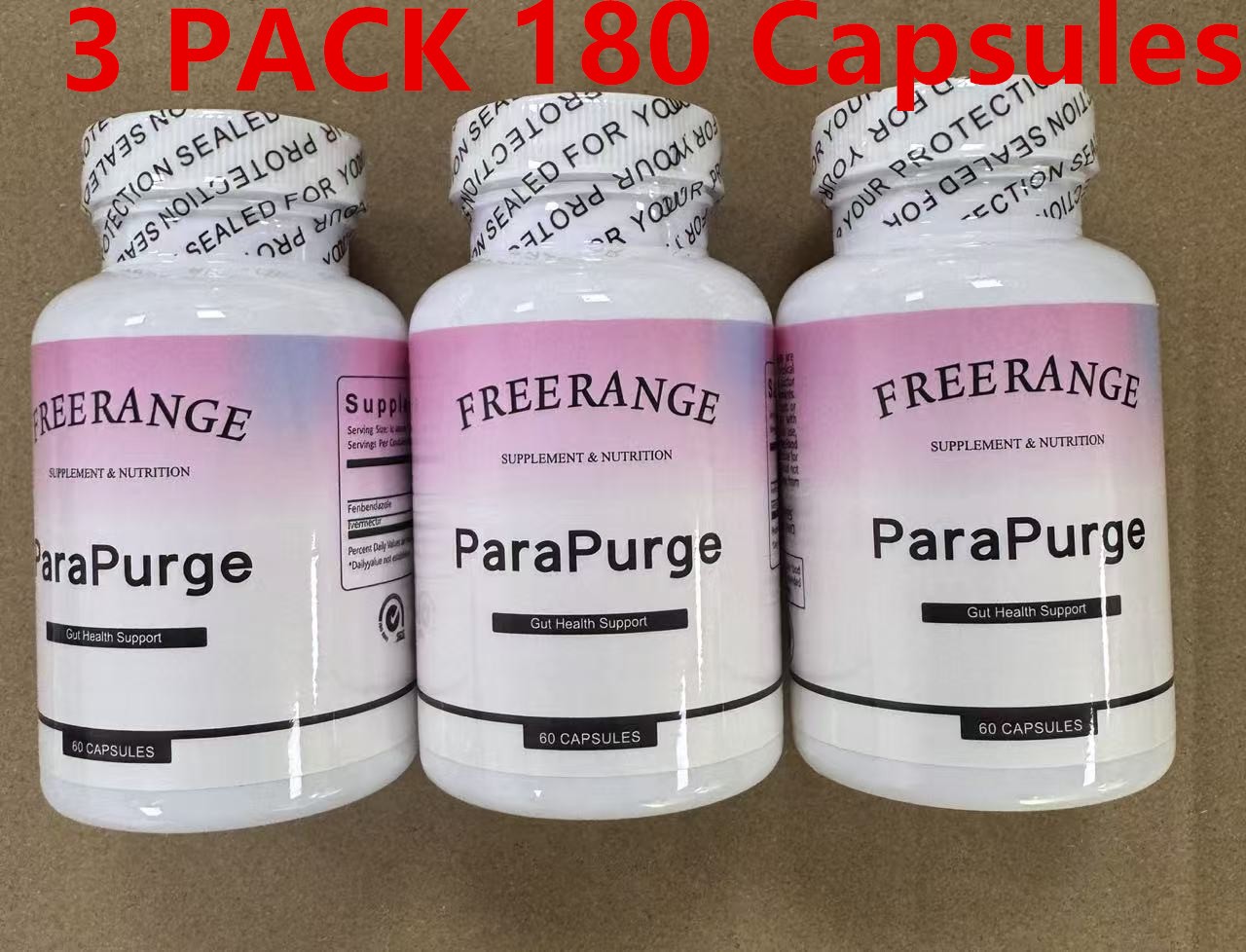 3Pack ParaPurge Gut Cleanse Capsules Gut and Colon Immune Support 180ct