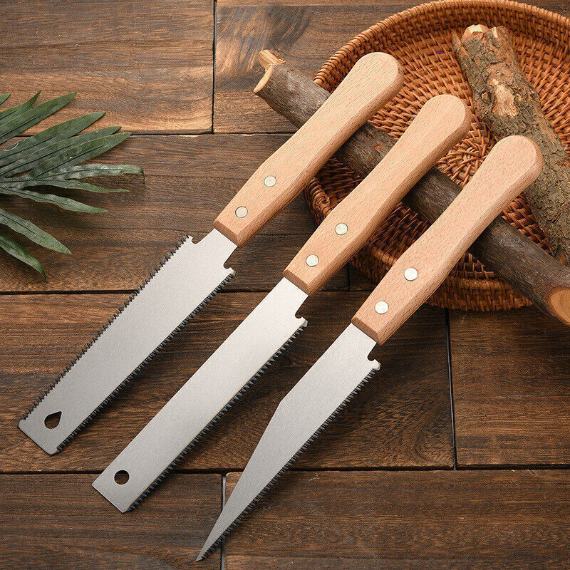 3Pcs Small Japanese Hand Saw for Fine Cutting Wood, Double Edged USA