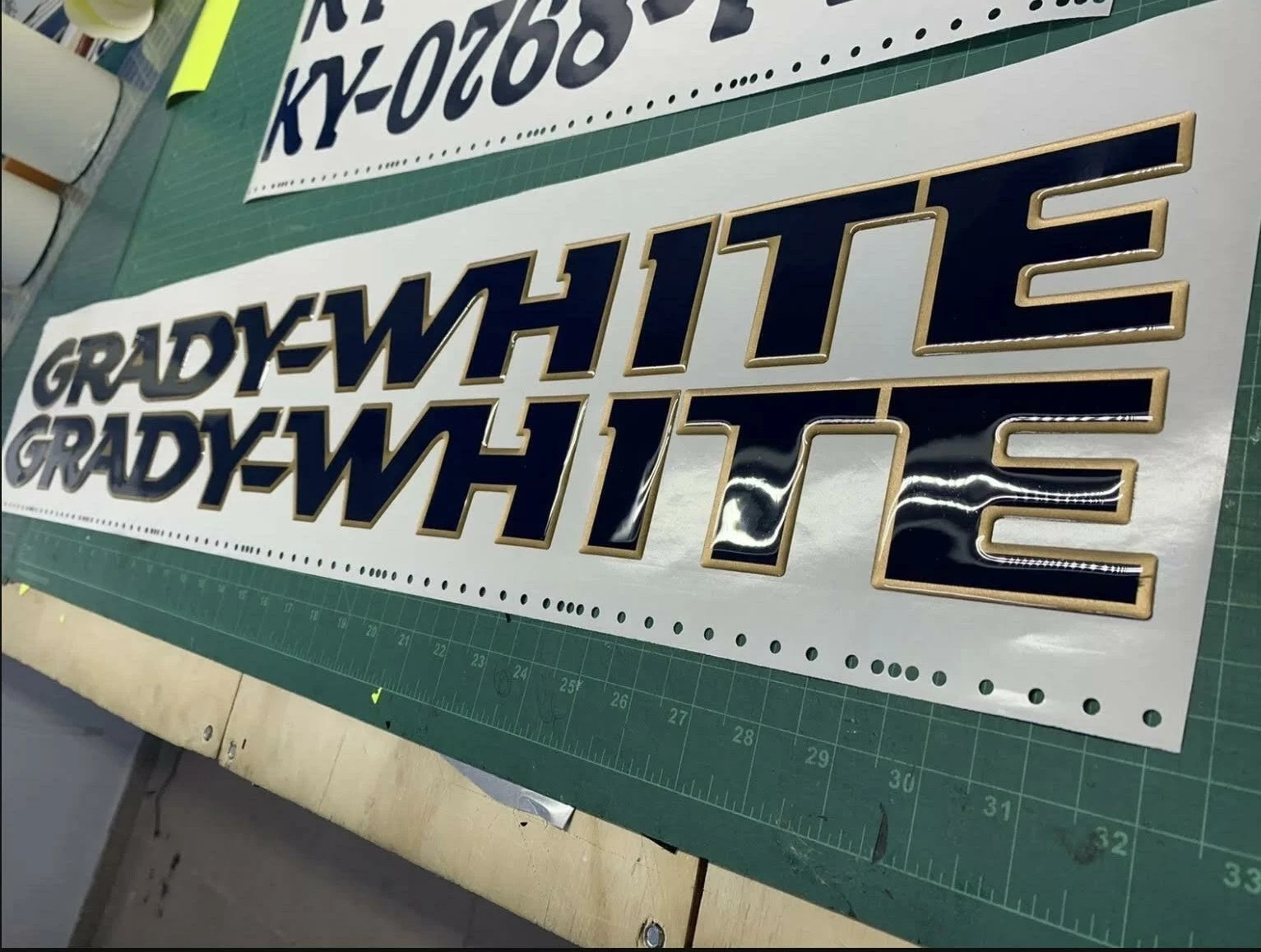 GRADY WHITE OEM COLOR 3D DECALS PAIR (2)