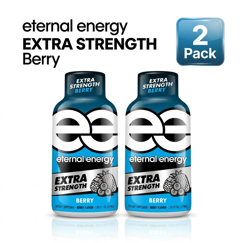(2 Pack) Eternal Energy Shot, Extra Strength, Berry 1.93 oz, 12 Count. (2 Pack) Eternal Energy Shot, Extra Strength, Berry 1.93 oz, 12 Count.