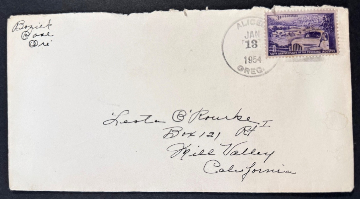 AtoZ. 1954 Alicel Oregon DPO to California