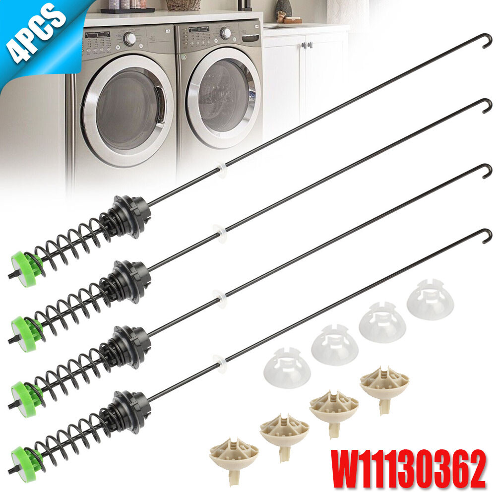 4PCS W11130362 Washer Suspension Rod Kit For Whirlpool W10594080 Washing Machine