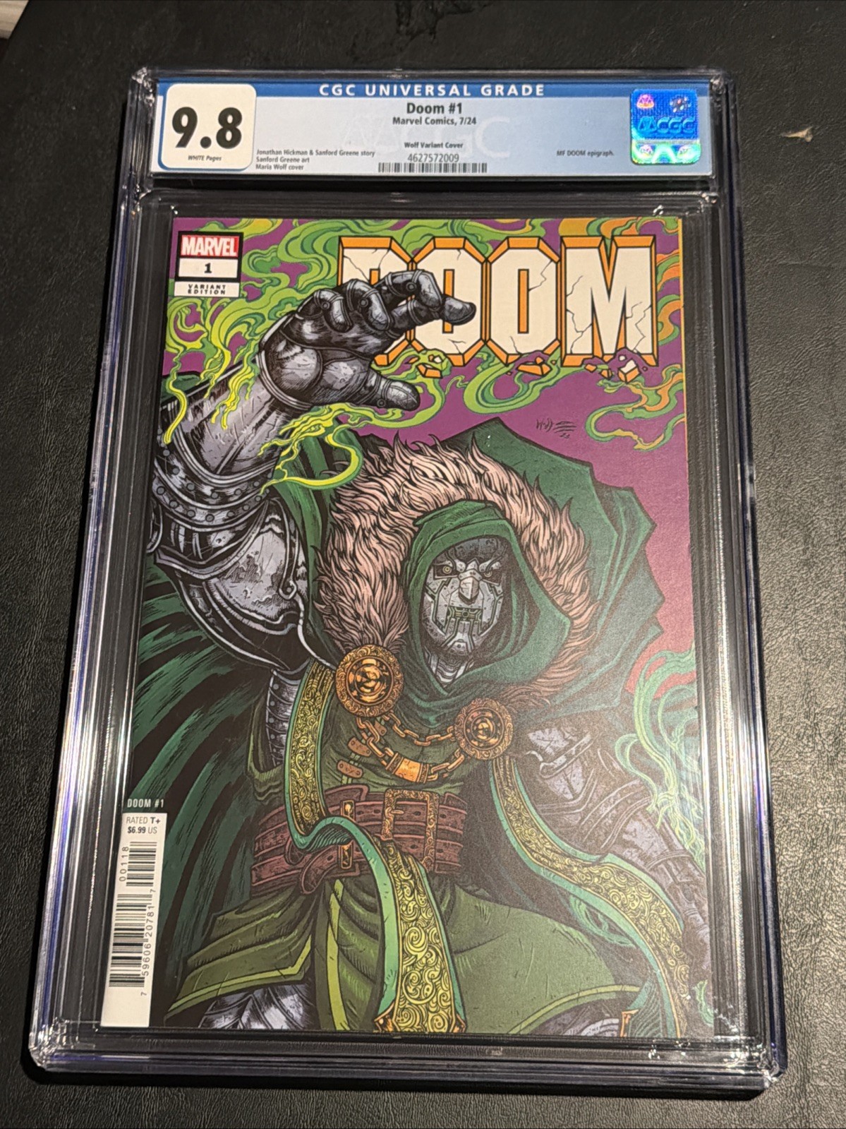 DOOM #1 MARIA WOLF Variant 1:25 CGC 9.8 DOOM #1 MARIA WOLF Variant 1:25 CGC 9.8