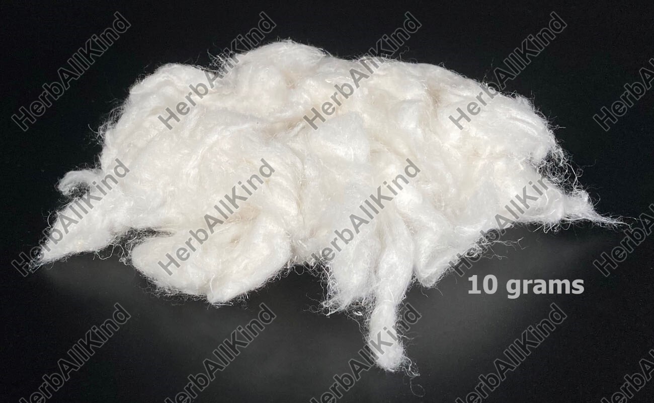 Natural Hemp 100% Degummed Cottonized Fiber Wool 10 Grams @ ~.75\