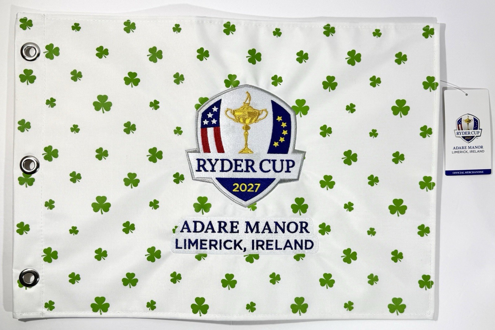 2027 Ryder Cup Flag Adare Manor golf clover design Ireland new