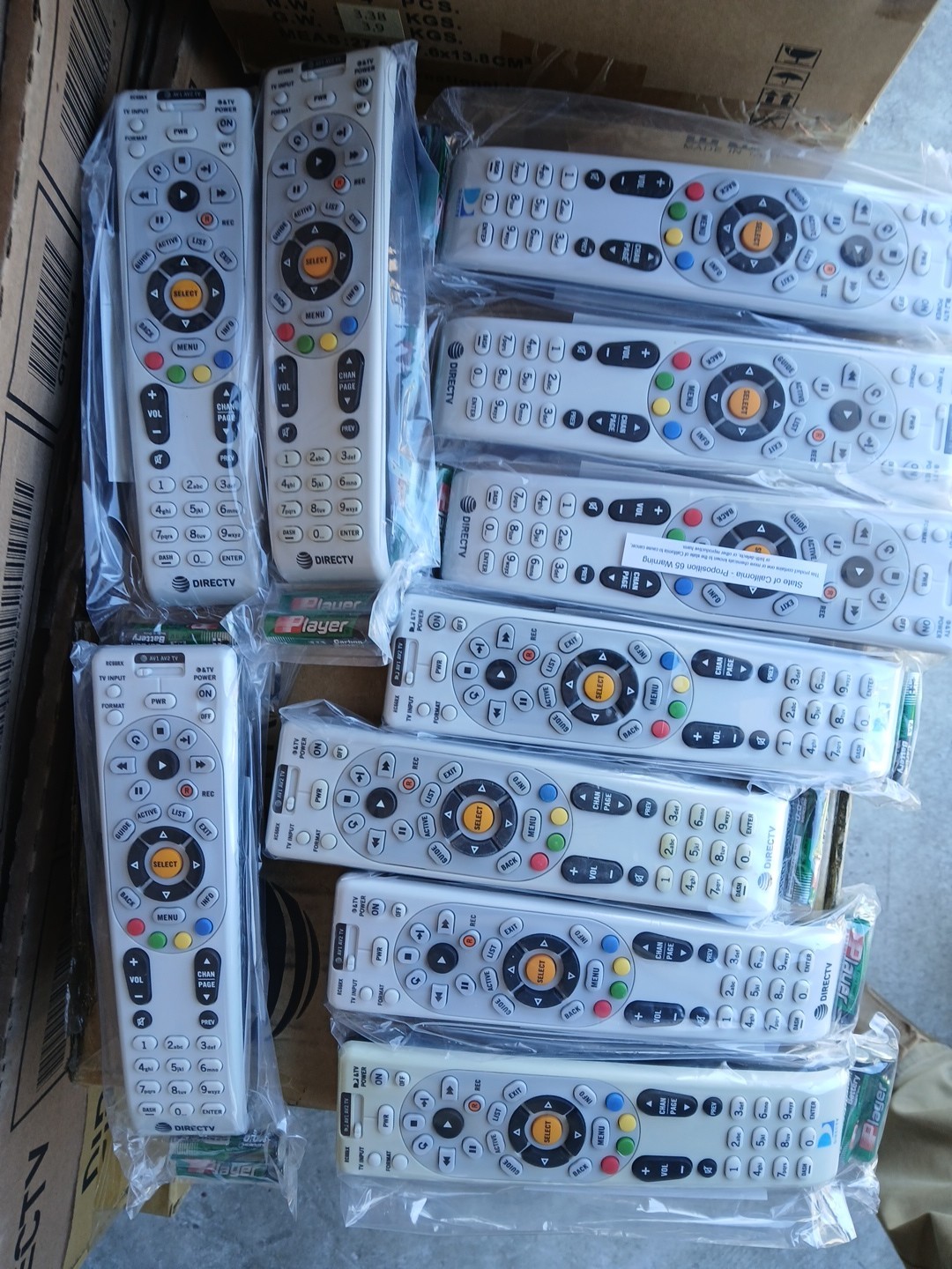 Lot of (10) Genuine DirecTV RF-XMP RC66RX Remote Control New Remotes