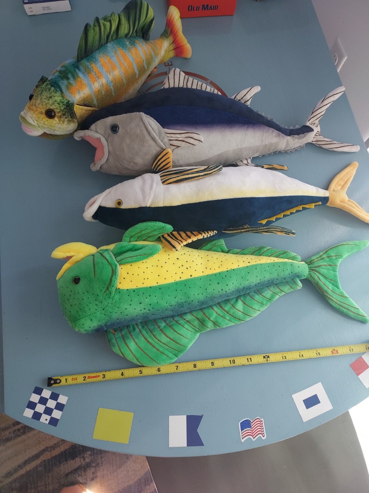 4 Preowned Plush Lifelike Fish 14\
