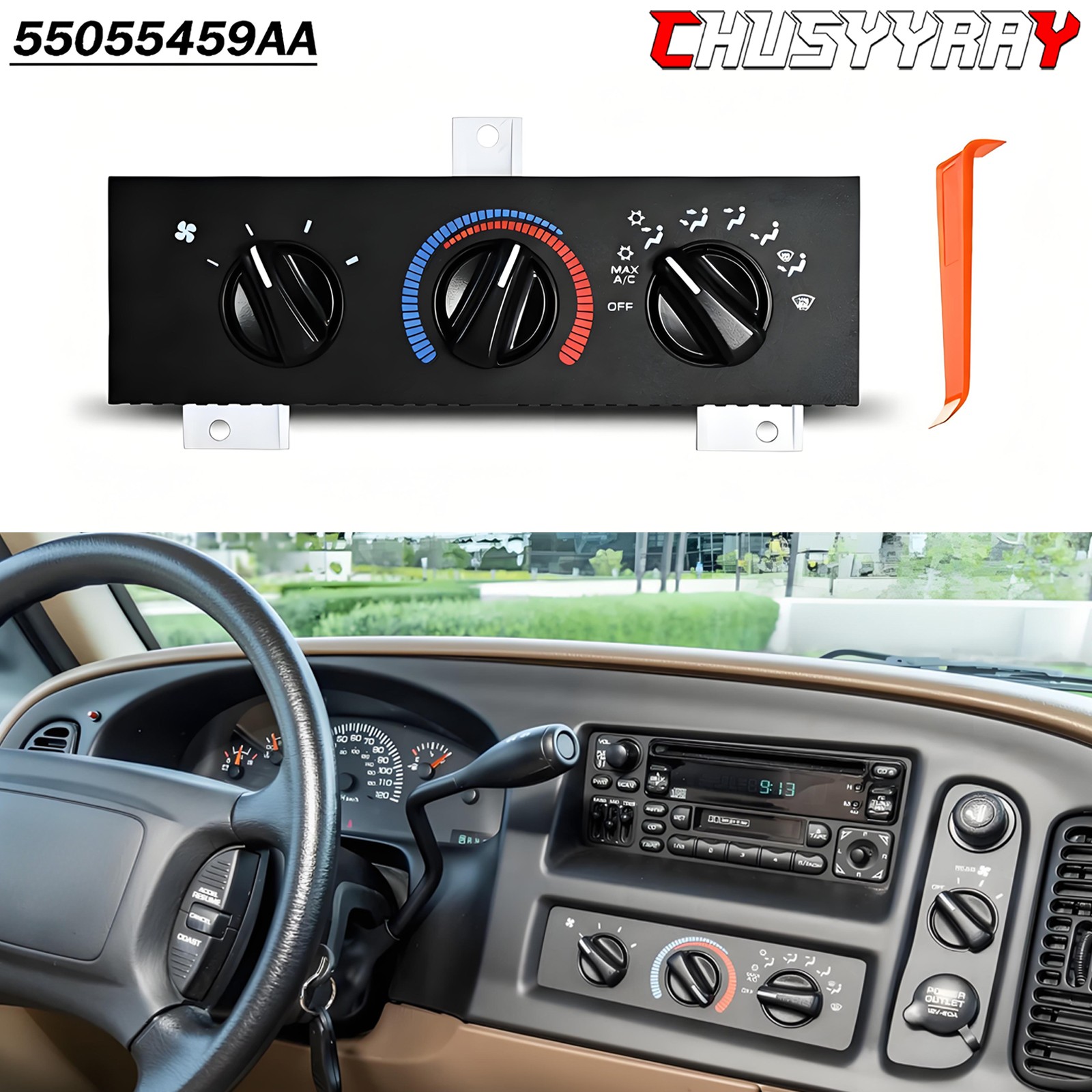 55055459AB For 98-03 RAM VAN A/C AC HEATER MANUAL CLIMATE TEMP CONTROL REBUILT