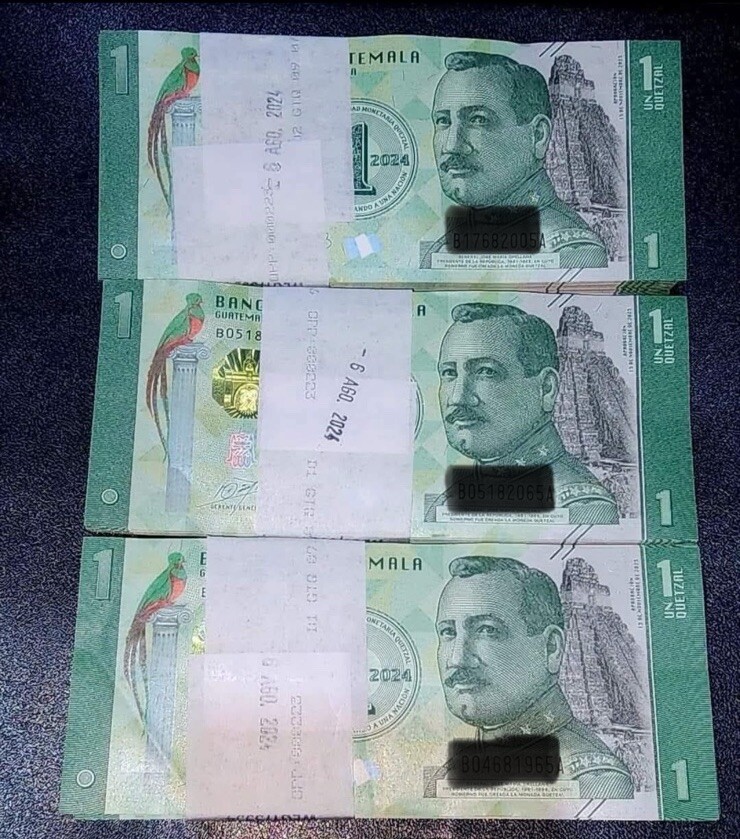 GUATEMALA (CENTENNIAL) Lot 100 pcs Bundle - 1 Quetzal 2023 2024  New UNC