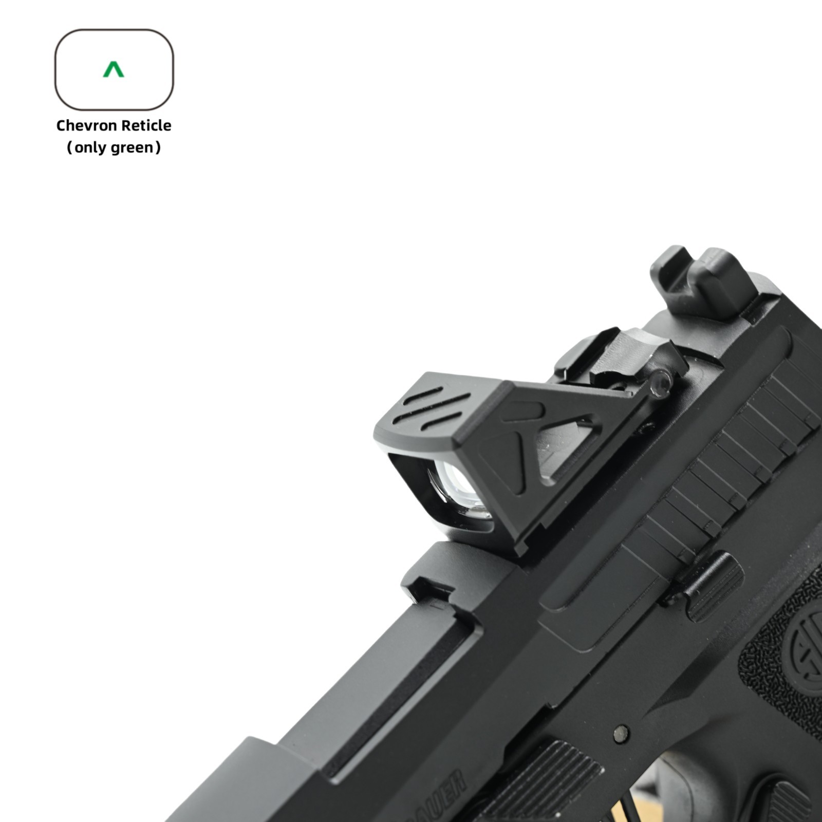 SHLDS RMSSC Mini Sub Compact Reflex Green Dot Sight Chevron Reticle - 1:1 Clone