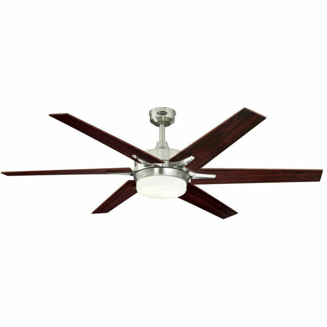 Westinghouse Cayuga 60-inch Ceiling Fan with LED 60-Inch, Brushed Nickel Westinghouse Cayuga 60-inch Ceiling Fan with LED 60-Inch, Brushed Nickel