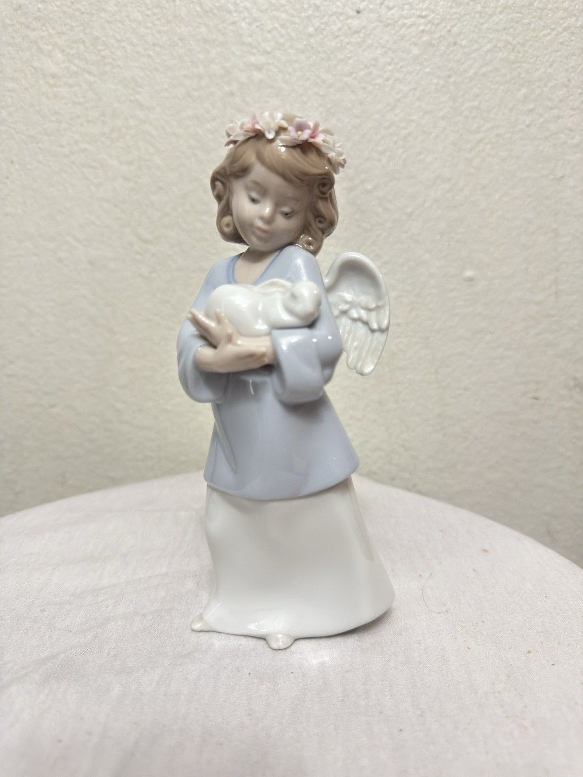 Lladro Heavenly Love Angel Figurine #6856 Girl Bunny Rabbit Glossy MIOB Lladro Heavenly Love Angel Figurine #6856 Girl Bunny Rabbit Glossy MIOB