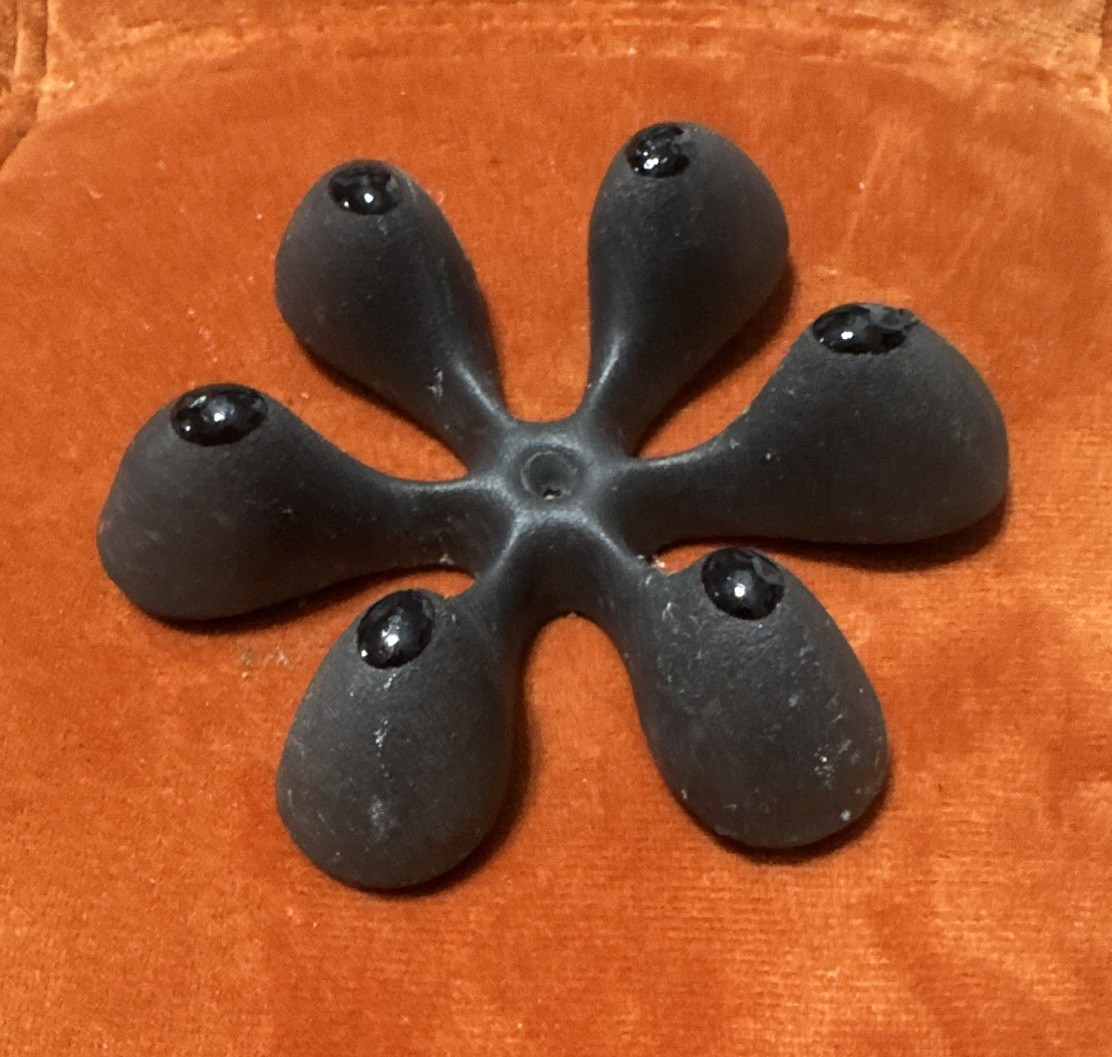 Vintage 1960’s Danish Cast Iron flower candle holder by Laurids Lonborg