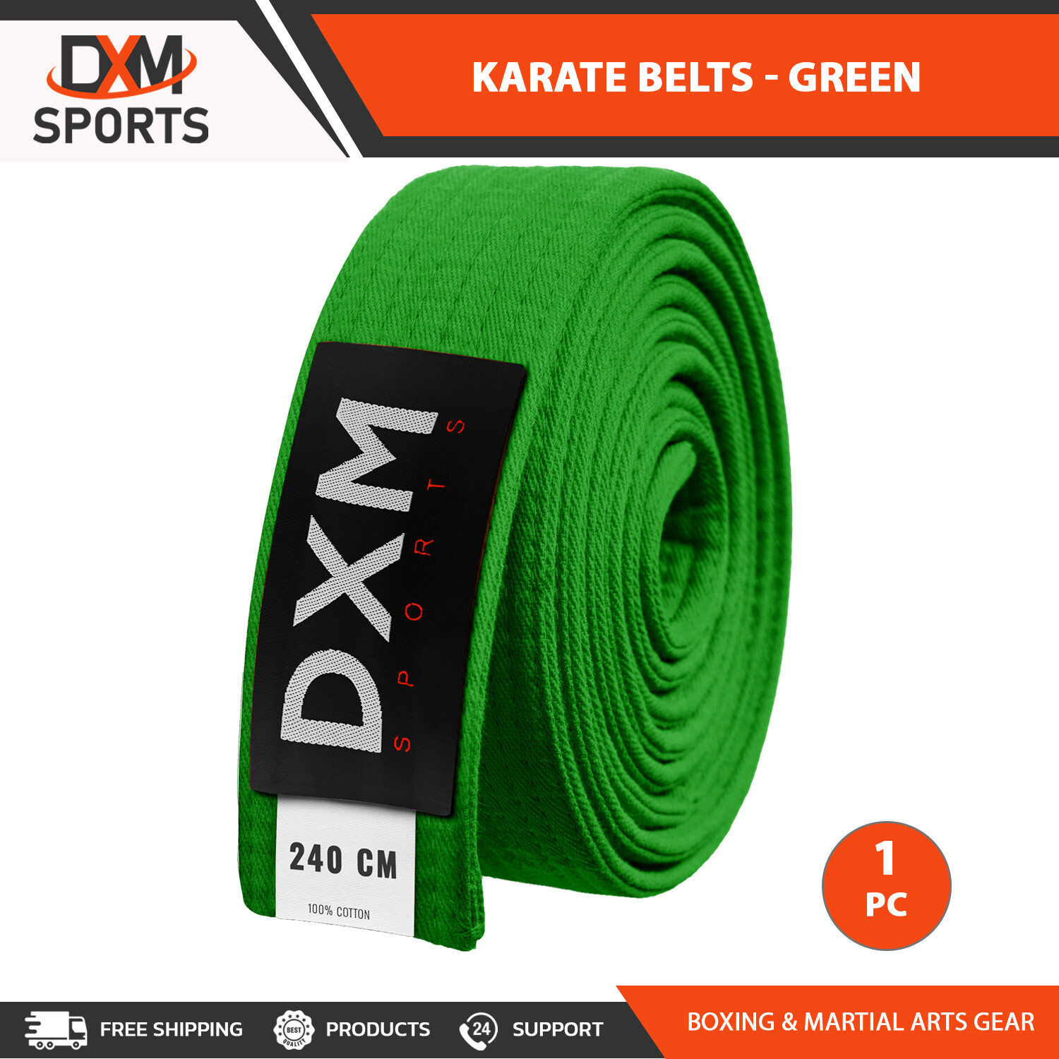 DXM Karate Belts 4cm Wide Solid Belts Martial Arts Taekwondo Judo Hapkido 240cm