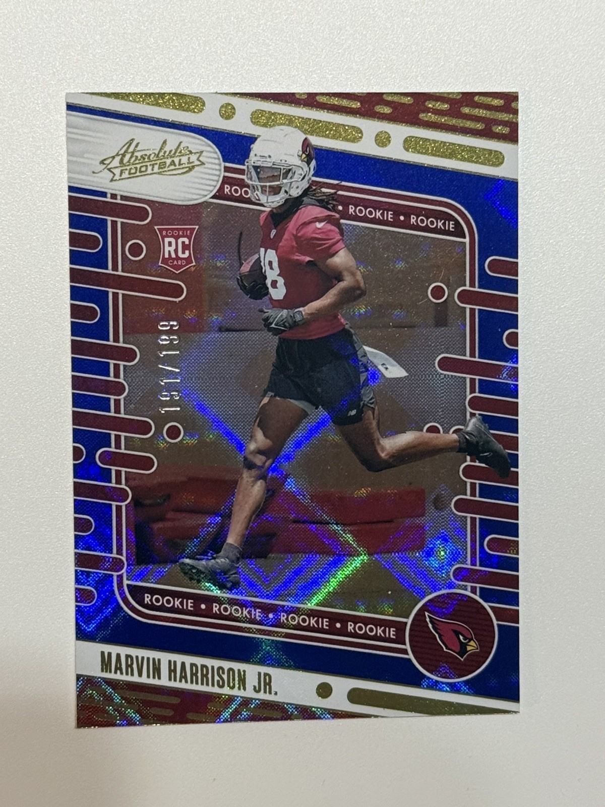 Marvin Harrison Jr. 2024 Panini Absolute - Rookies #104 Blue Diamonds /199 (RC)