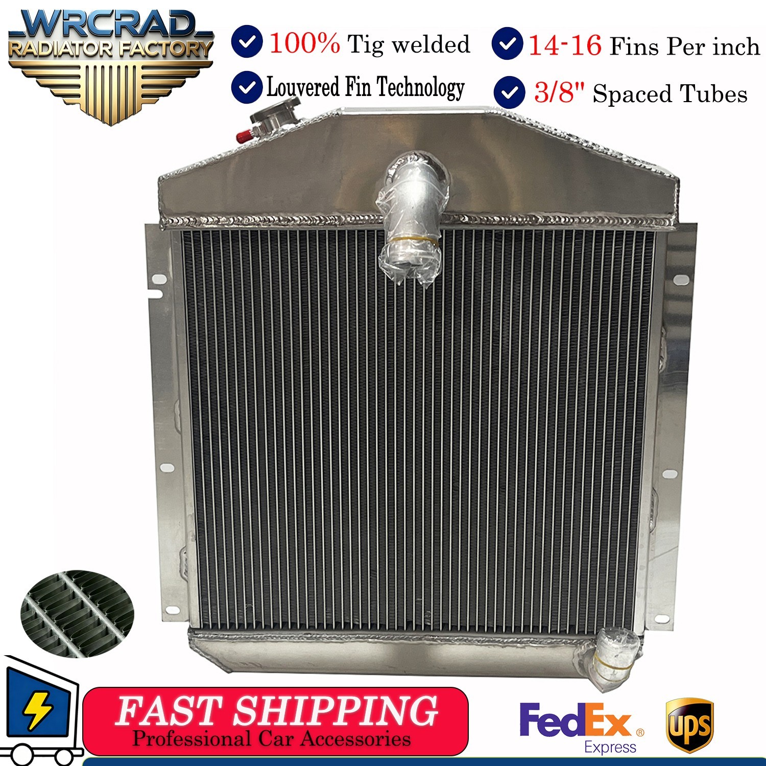 Aluminum Radiator For Plymouth Chrysler P15 Deluxe Sedan Coupe 1947-1949 1948