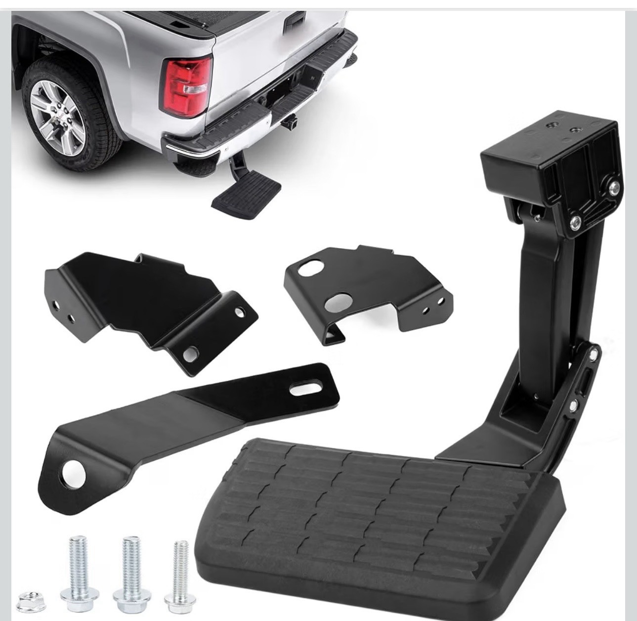 Rear Truck Side Step Compatible 2019-2024 Chevy Silverado 1500 & GMC Sierra 1500 Rear Truck Side Step Compatible 2019-2024 Chevy Silverado 1500 & GMC Sierra 1500
