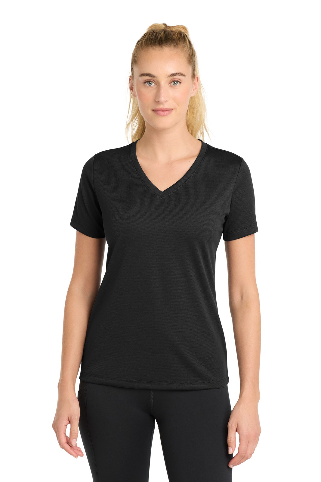 Sport-Tek Women\'s PosiCharge RacerMesh V-Neck Tee LST340