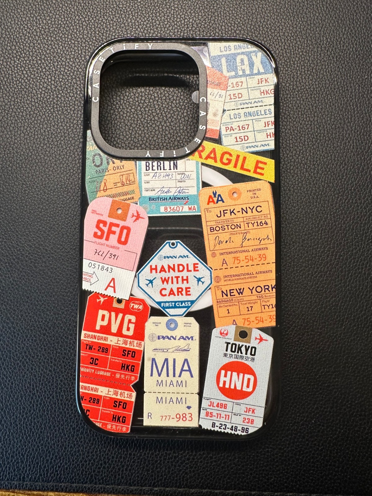 CASETiFY Impact iPhone 15 Pro Case Luggage Tag Design CASETiFY Impact iPhone 15 Pro Case Luggage Tag Design