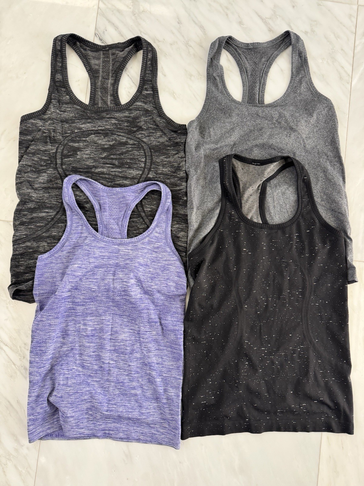 Lululemon Women\'s Racerback Activewear Tank Tops Multicolor Lot Size 6