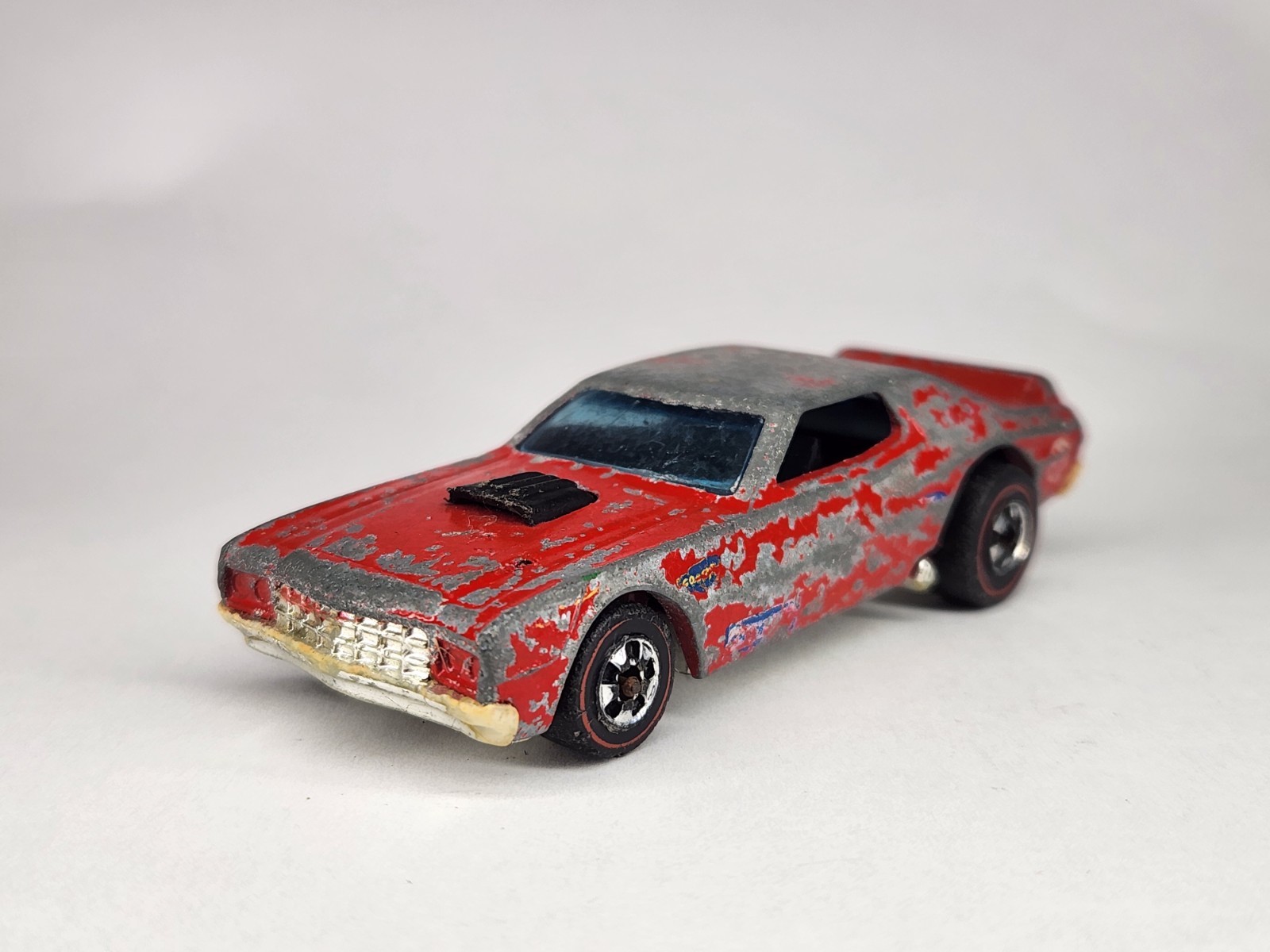 Vintage Hot Wheels Gran Torino Stocker • Red • Redline • Hong Kong