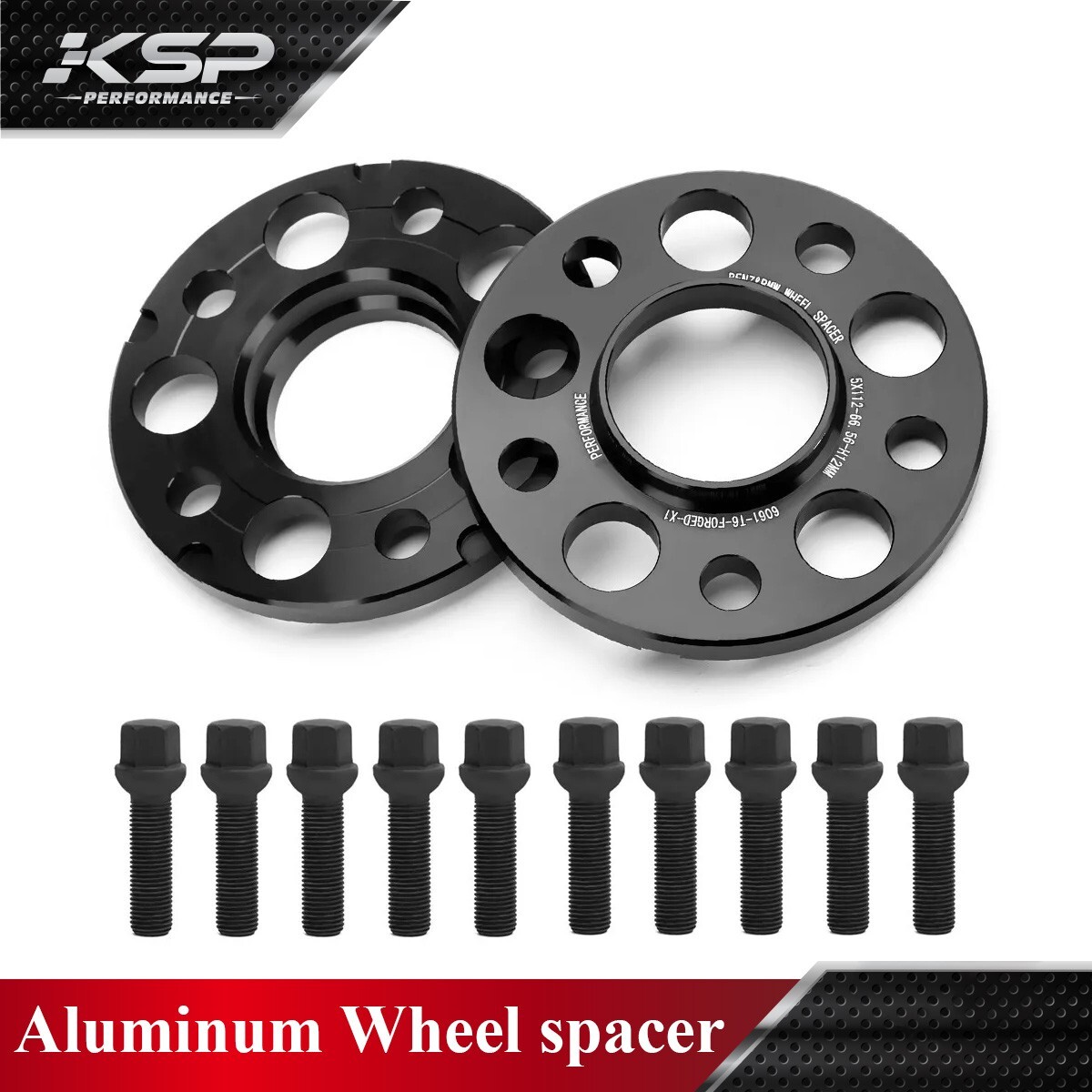 2pc 12.7mm 5x112 Hubcentric Wheel Spacers 66.56mm for Audi A4 S4 A6 S6 A8 Q8
