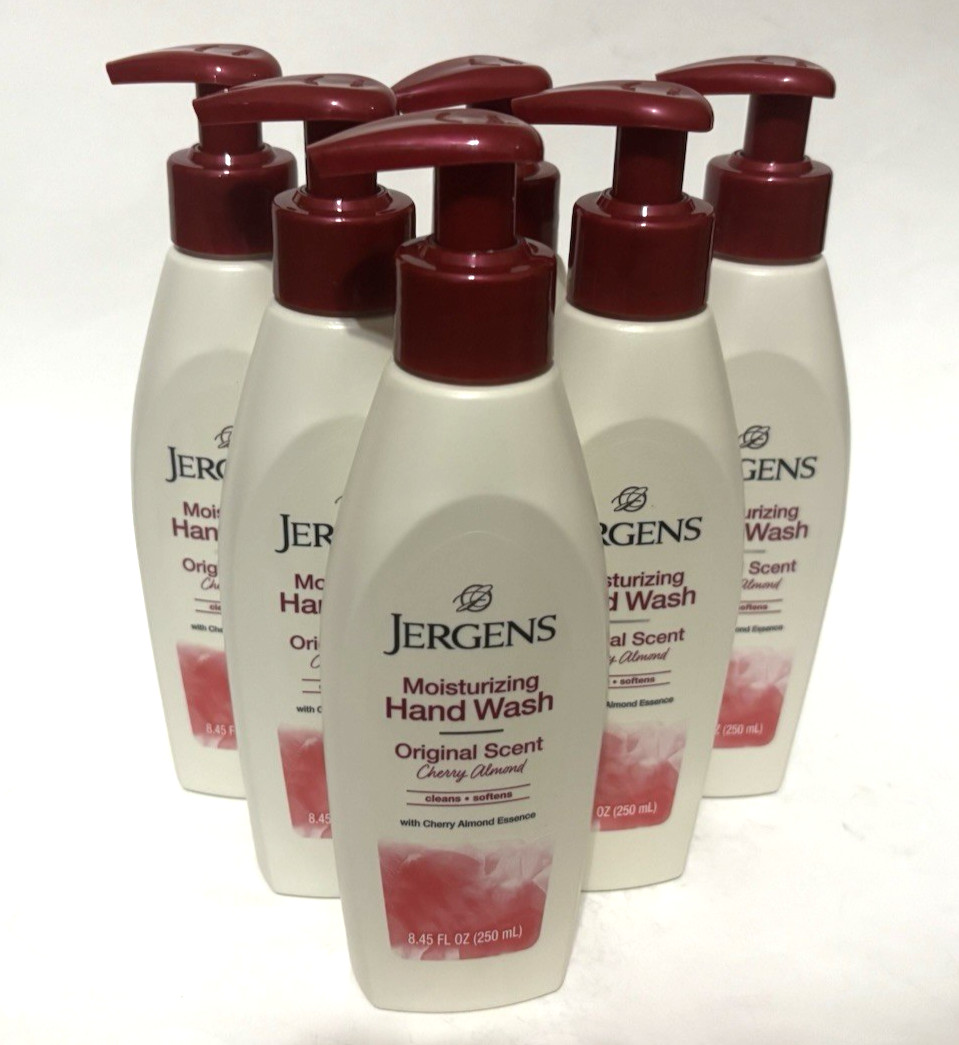 Jergens Hand Wash Cherry Almond Original Scent Liquid Soap 8.45 oz Lot of 6 Jergens Hand Wash Cherry Almond Original Scent Liquid Soap 8.45 oz Lot of 6