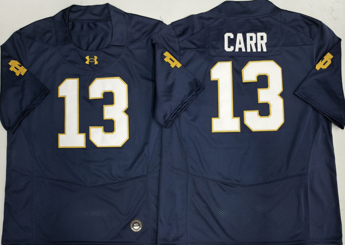 New Mens CJ Carr /Jeremiyah Love Norte Dame Fighting Irish All Stitched Jersey New Mens CJ Carr /Jeremiyah Love Norte Dame Fighting Irish All Stitched Jersey