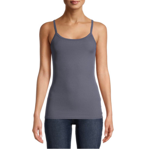 No Boundaries Juniors\' Rib Cami Gray Size M 7-9 Tank Top 