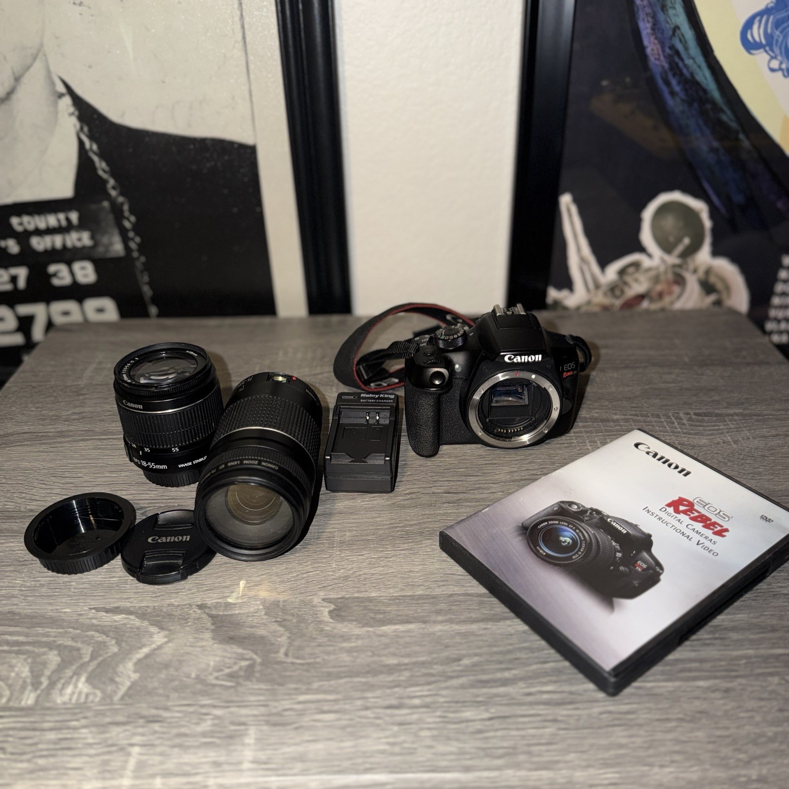 Canon EOS Rebel T6 DSLR Camera Kit w/ EF-S 18-55mm IS II & 75-300mm EF III Lens