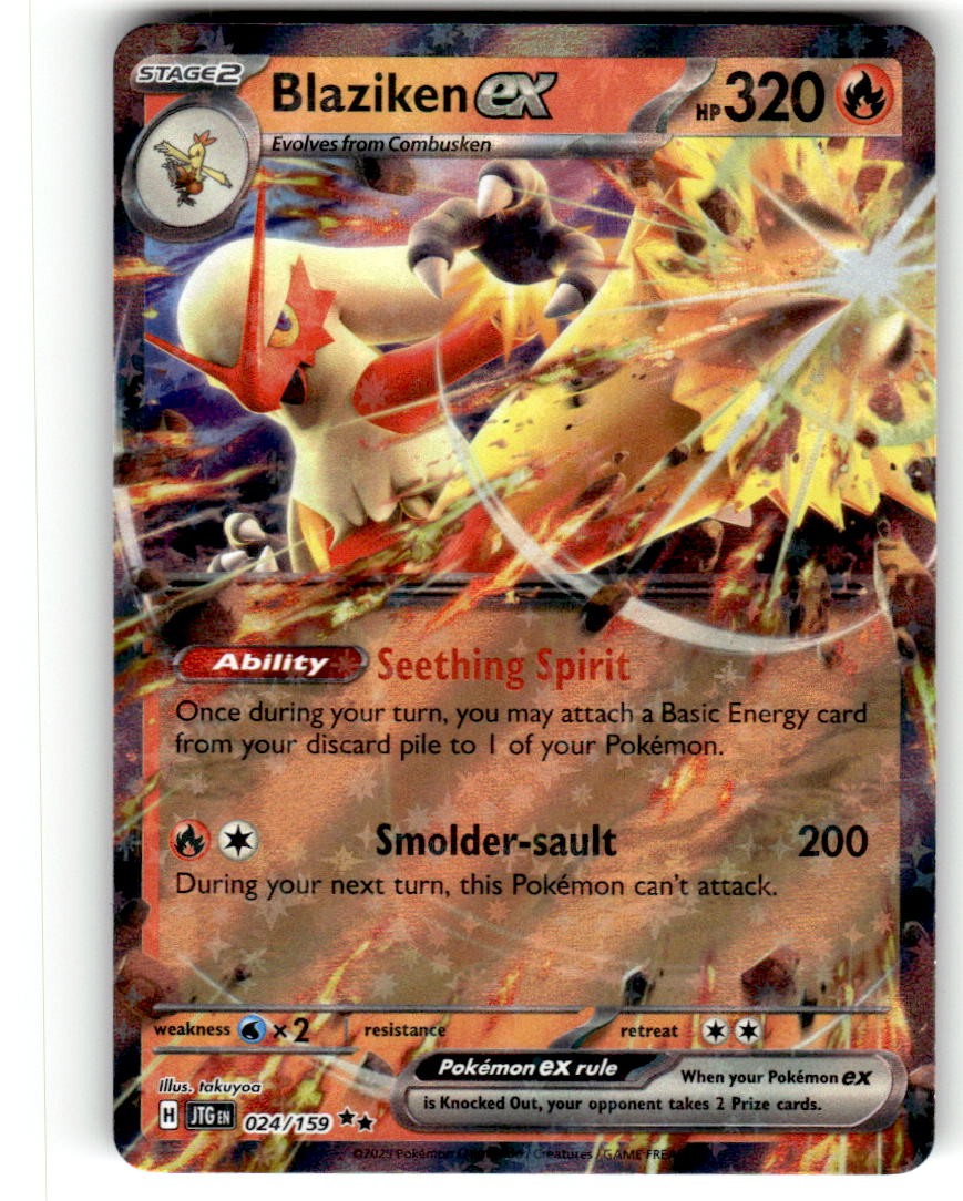 2025 Pokemon JTG Blaziken ex Holo 024/159