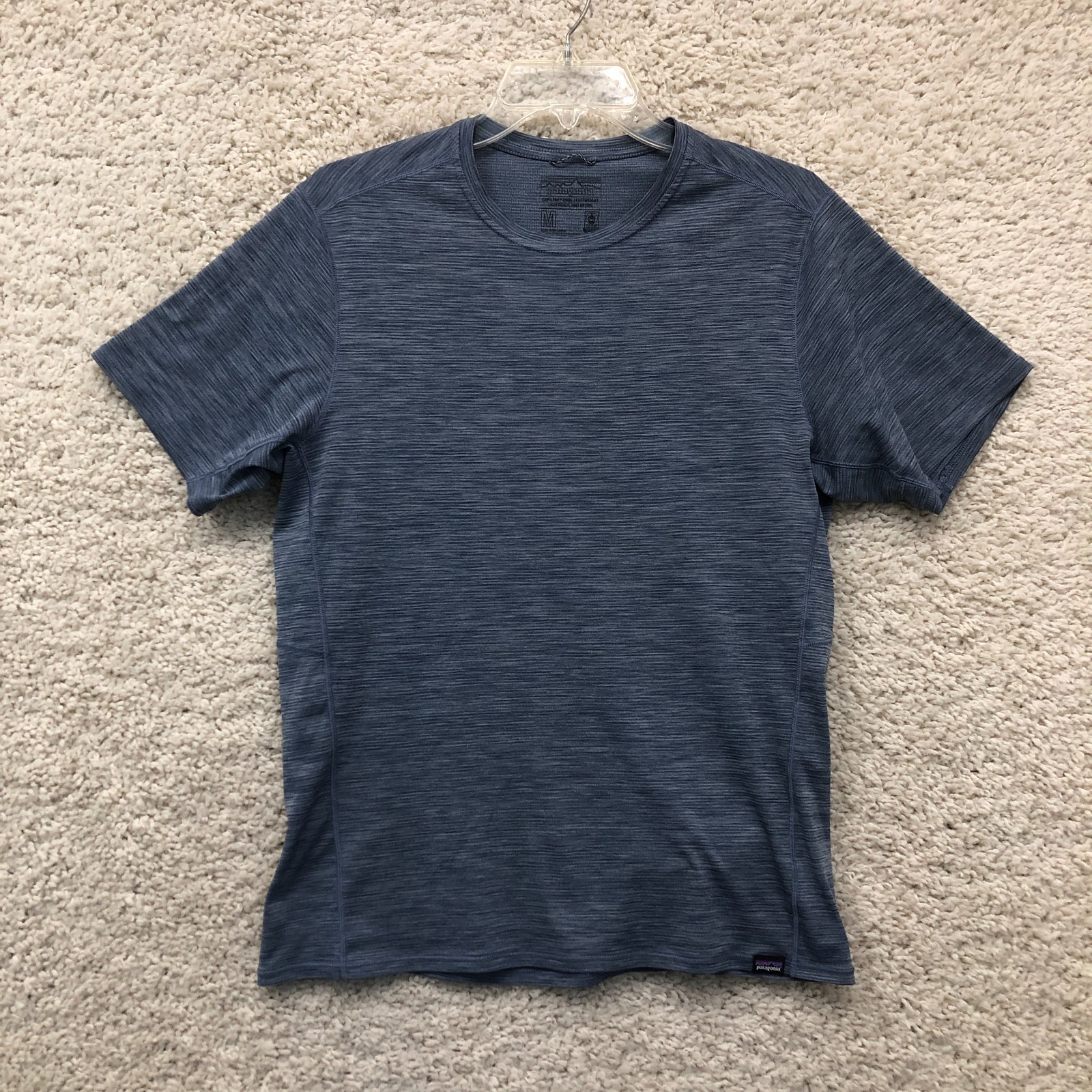 Patagonia Shirt Medium Adult Blue Capilene Cool Lightweight Short Sleeve Mens M