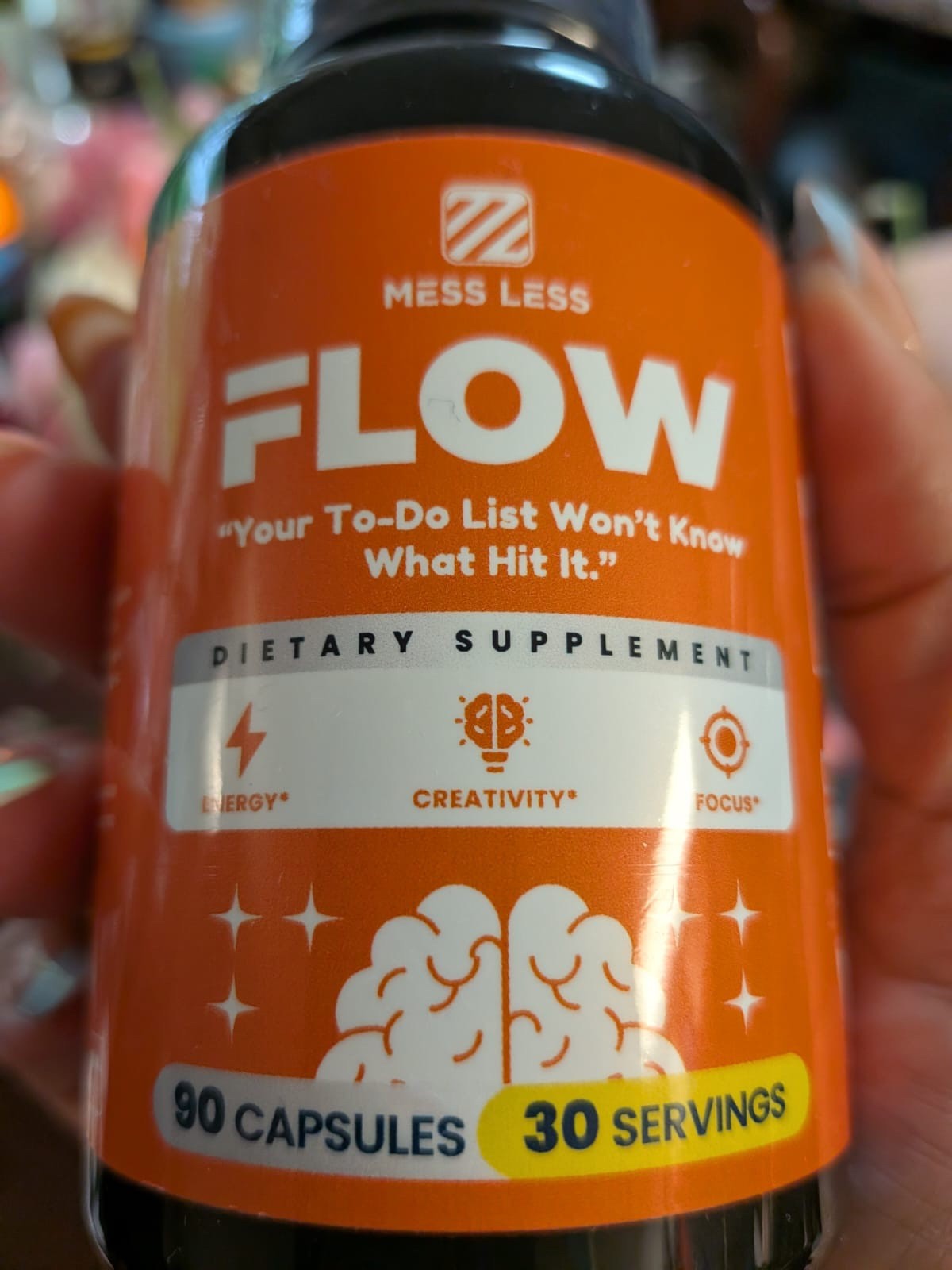 Mess Less FLOW Dietary Supplement Energy, Creativity, Focus. Mess Less FLOW Dietary Supplement Energy, Creativity, Focus.
