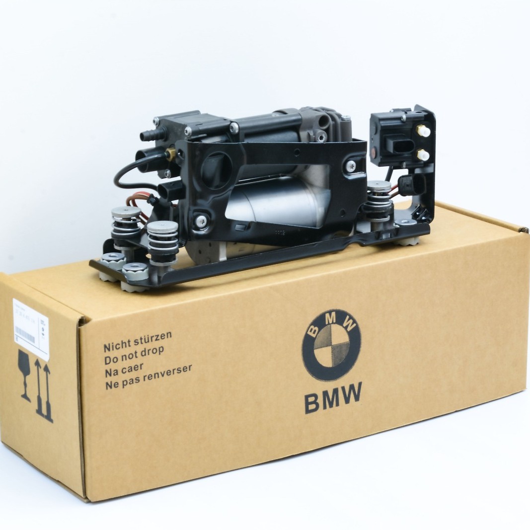 #37206789450 For BMW 740i 750i 750Li 760Li Air Suspension Compressor w/ Bracket