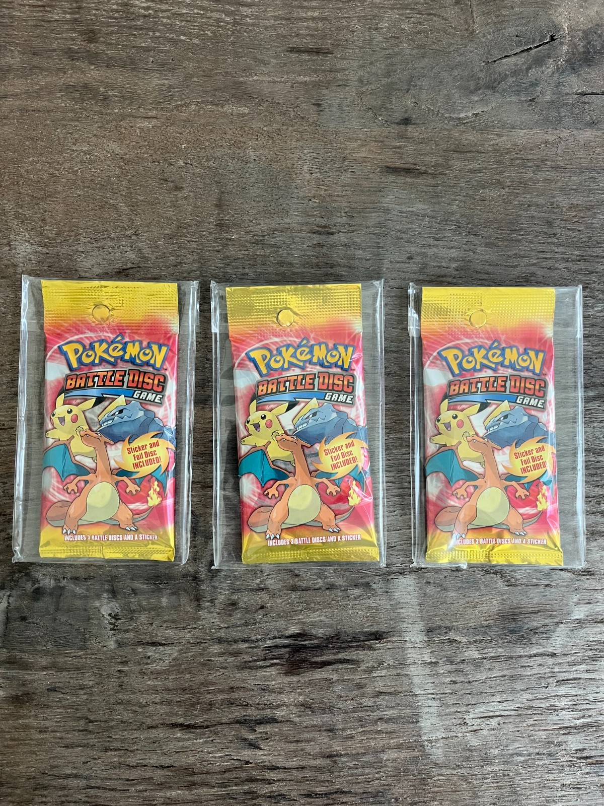 3x PACKS - POKEMON 2011 VINTAGE BATTLE DISCS - SEALED RARE COLLECTABLE 3x PACKS - POKEMON 2011 VINTAGE BATTLE DISCS - SEALED RARE COLLECTABLE