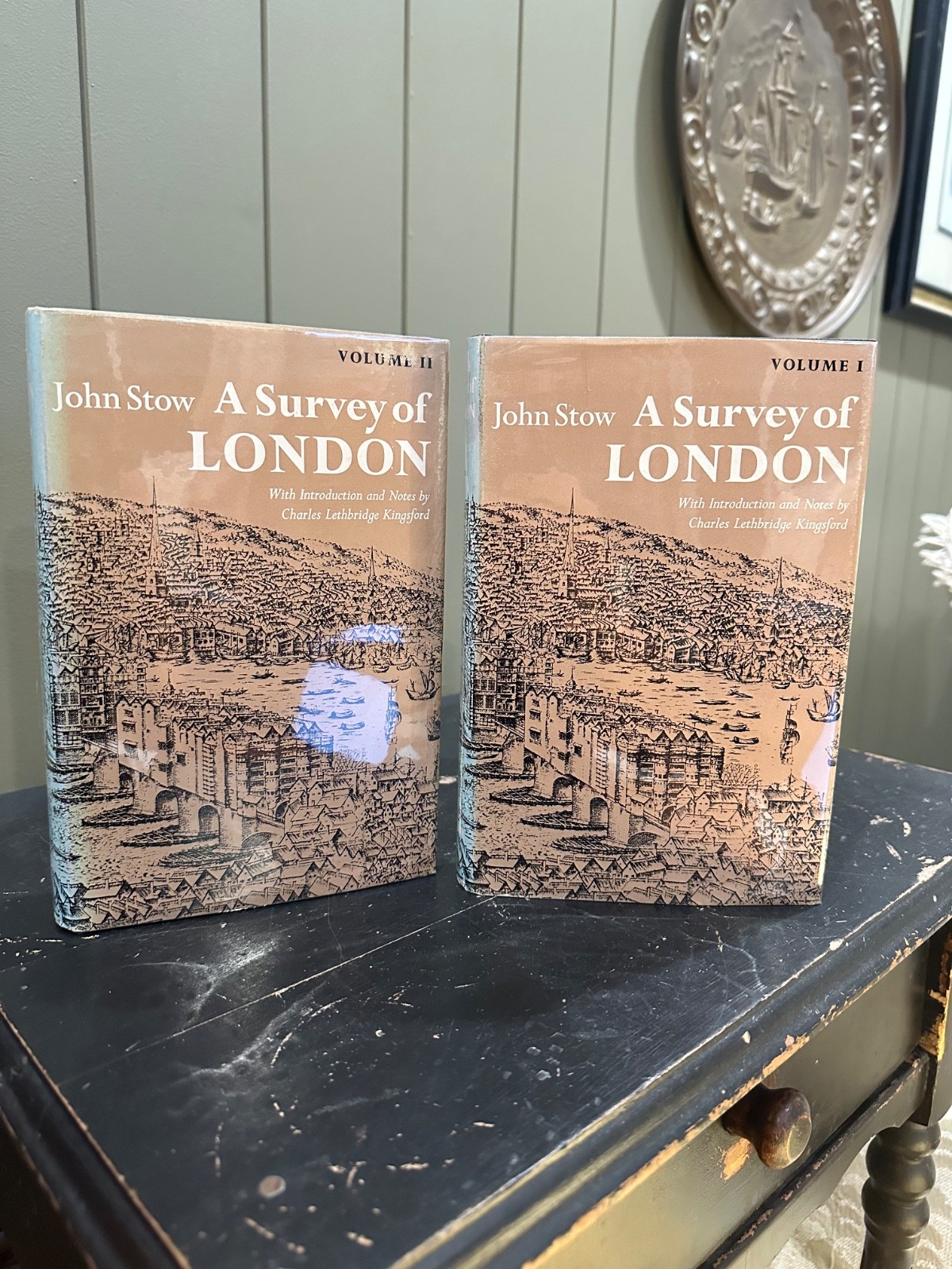 Stow\'s Survey of London 2 Vols - Kingsford - Oxford Clarendon 1971 HC DJ - Good Stow\'s Survey of London 2 Vols - Kingsford - Oxford Clarendon 1971 HC DJ - Good