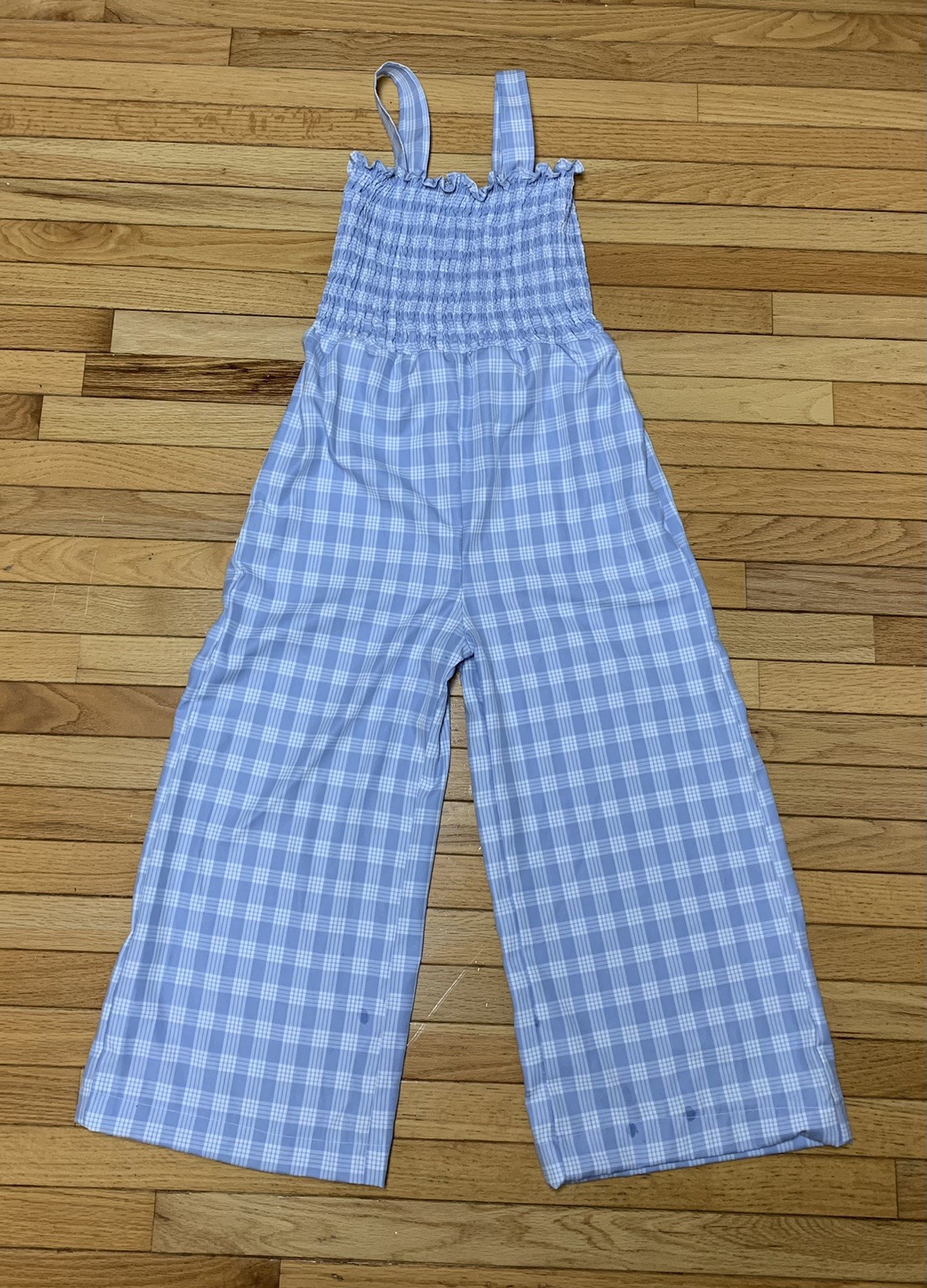 Women’s Palaka Jumper Hawaiian Plaid Cotton Ruched Top Pants Or Shorts New
