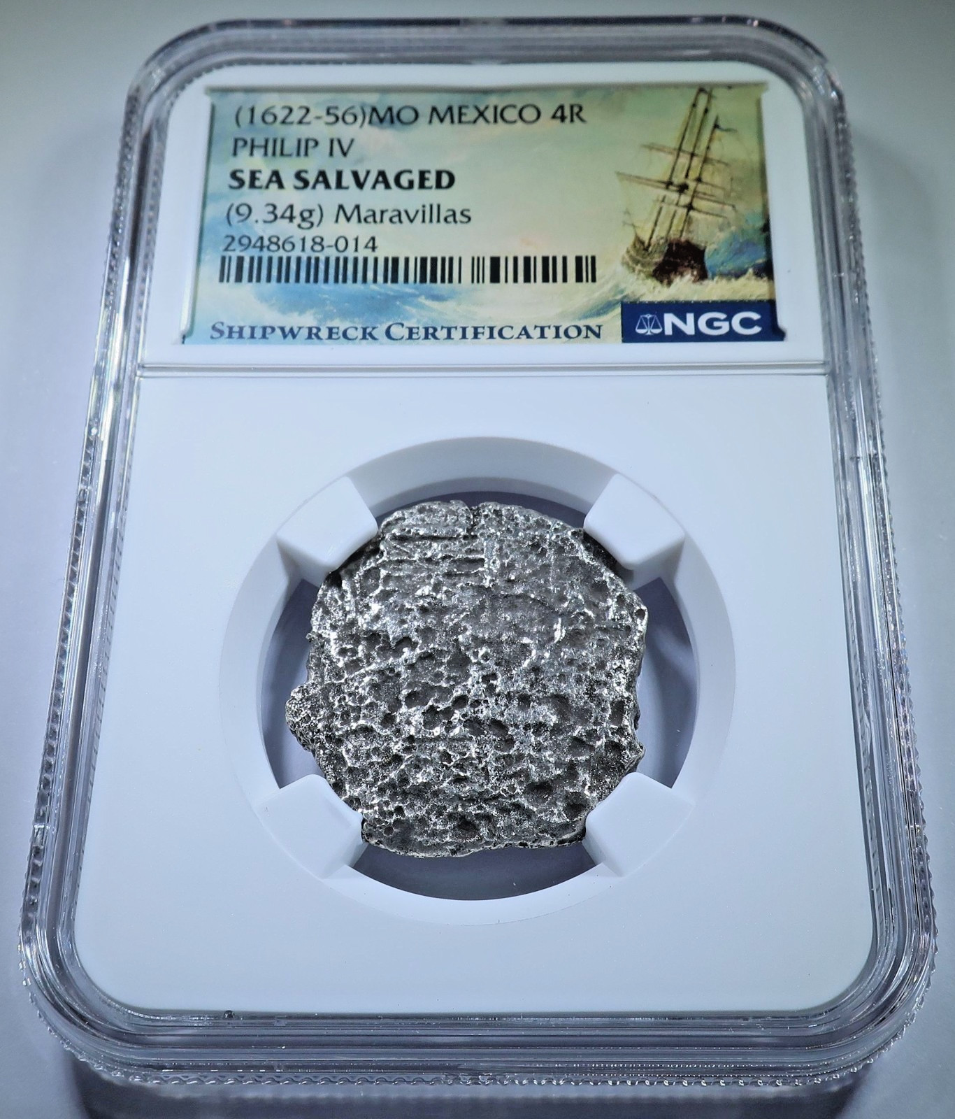 NGC Maravillas Shipwreck 1622-1656 Mexico 4 Reales 1600\'s Spanish Cob 4R Coin