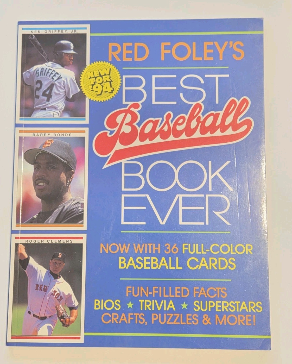 Red Foley’s Best Baseball Book Ever ‘94 MLB Activity Book Cards 1994 - Complete