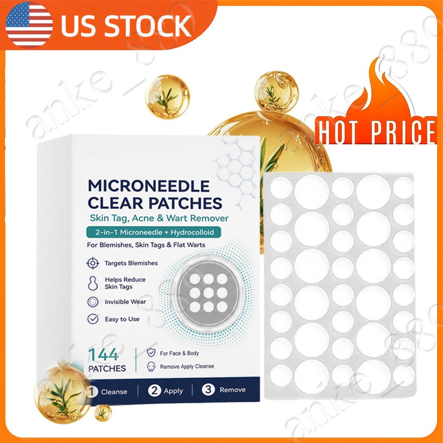 Microneedle Clear Patches, 2-in-1 Microneedle &Hydrocolloid Patch Blemish Care