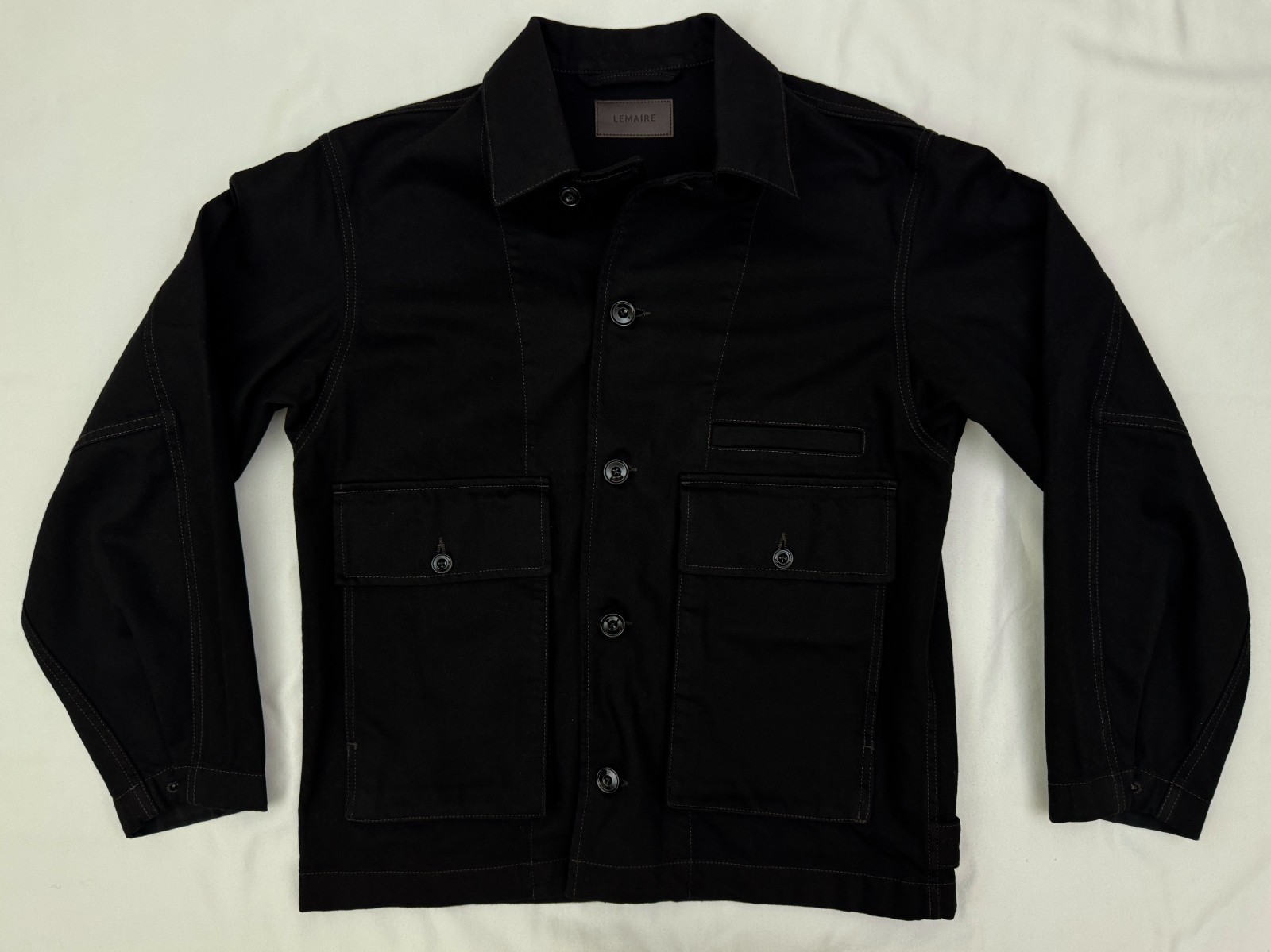 NWT Lemaire Denim Boxy Jacket Black Size Medium