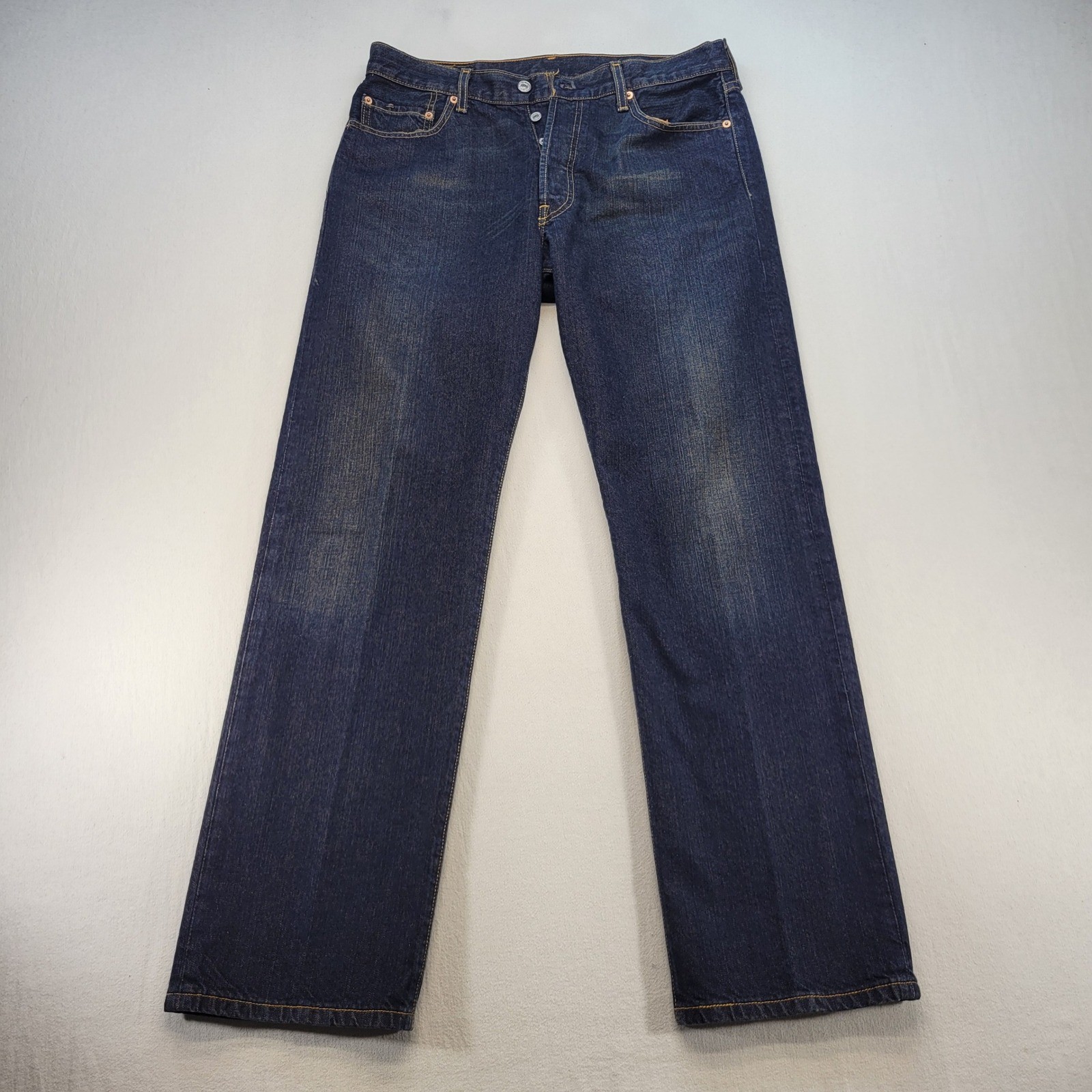 Levi\'s 501 Original Y2K Jeans Mens 34x32 Dark Wash Straight Leg Denim