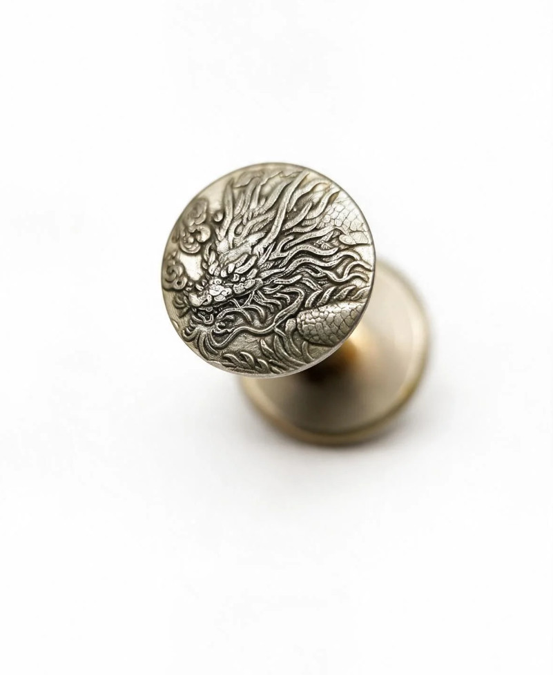 Japanese Type Dragon Round Menuki for wakziashi and tanto Y173