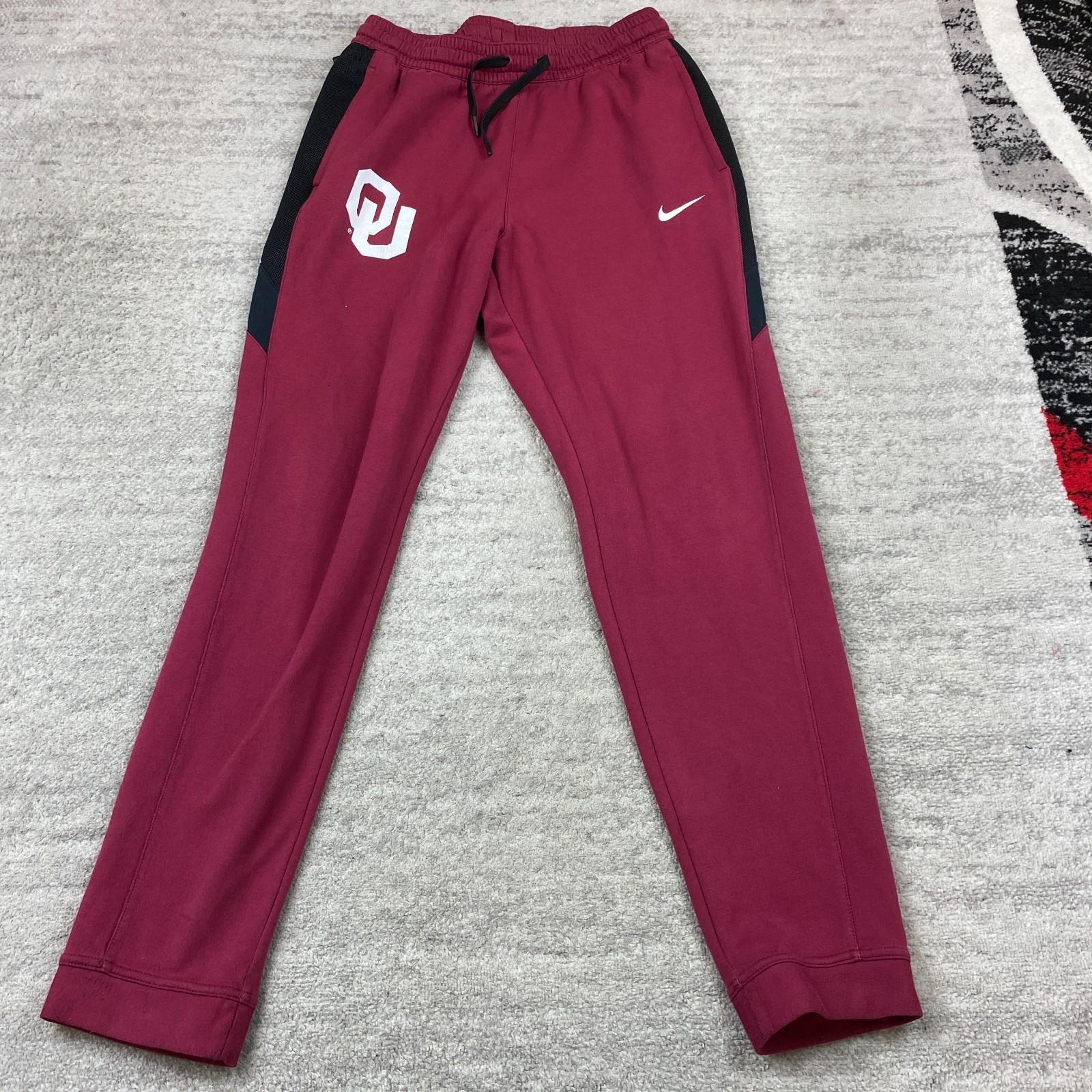 Nike Oklahoma Sooners Showtime Basketball Sweatpants Large Red Drifit Swoosh Men