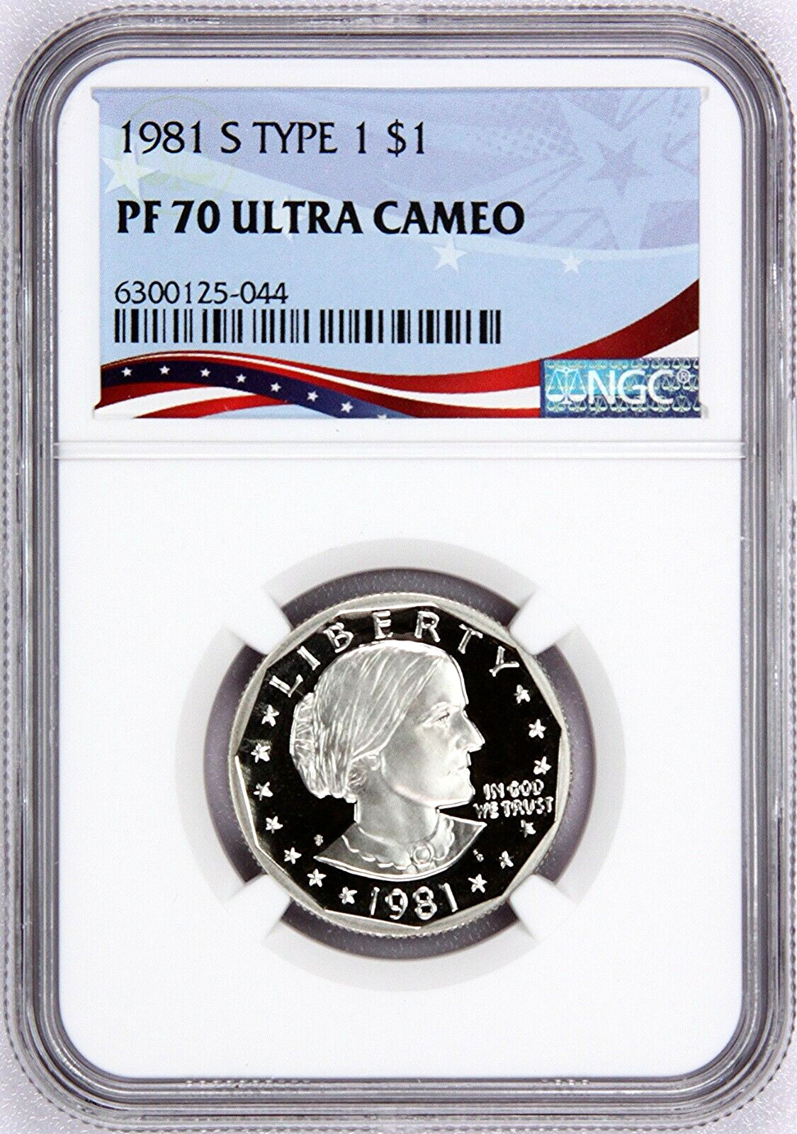 1981-S Type 1 Proof Anthony Dollar, Graded PF70UC ~ NGC Registry Coin